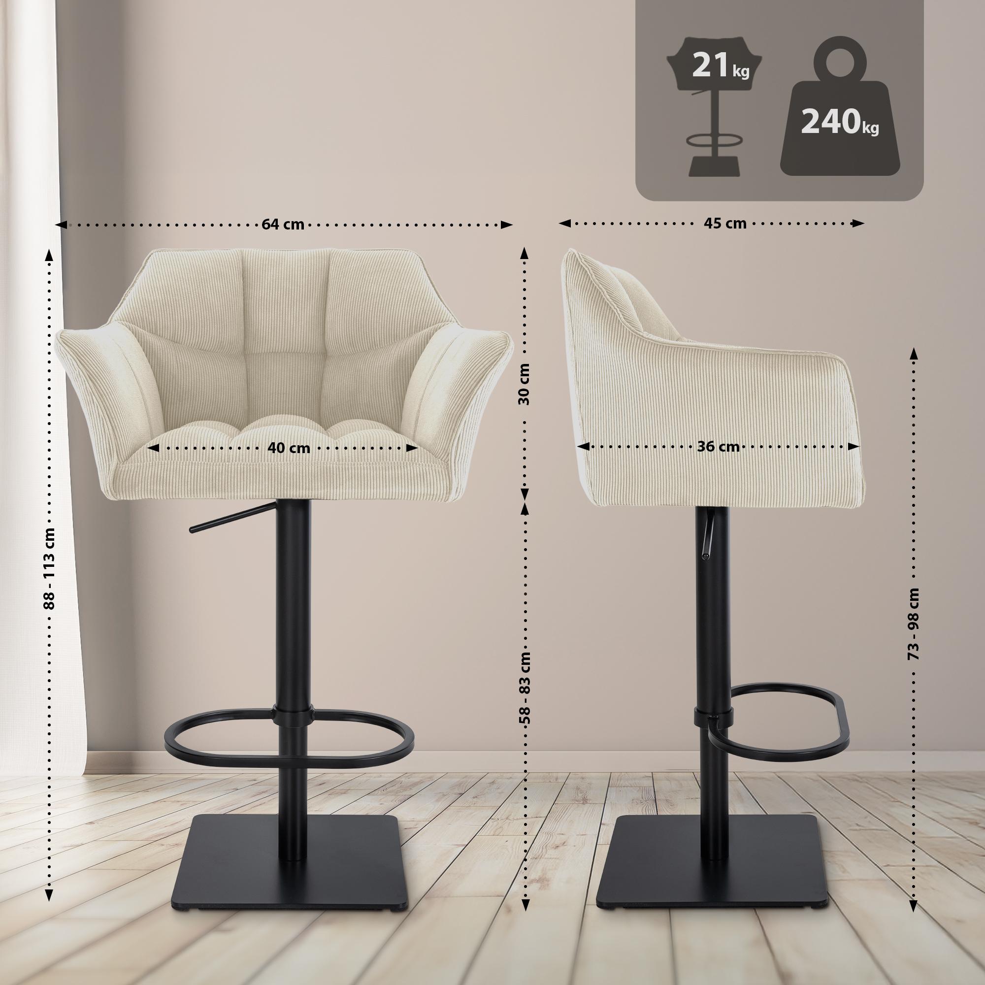 Sgabello Bar Damaso Cord