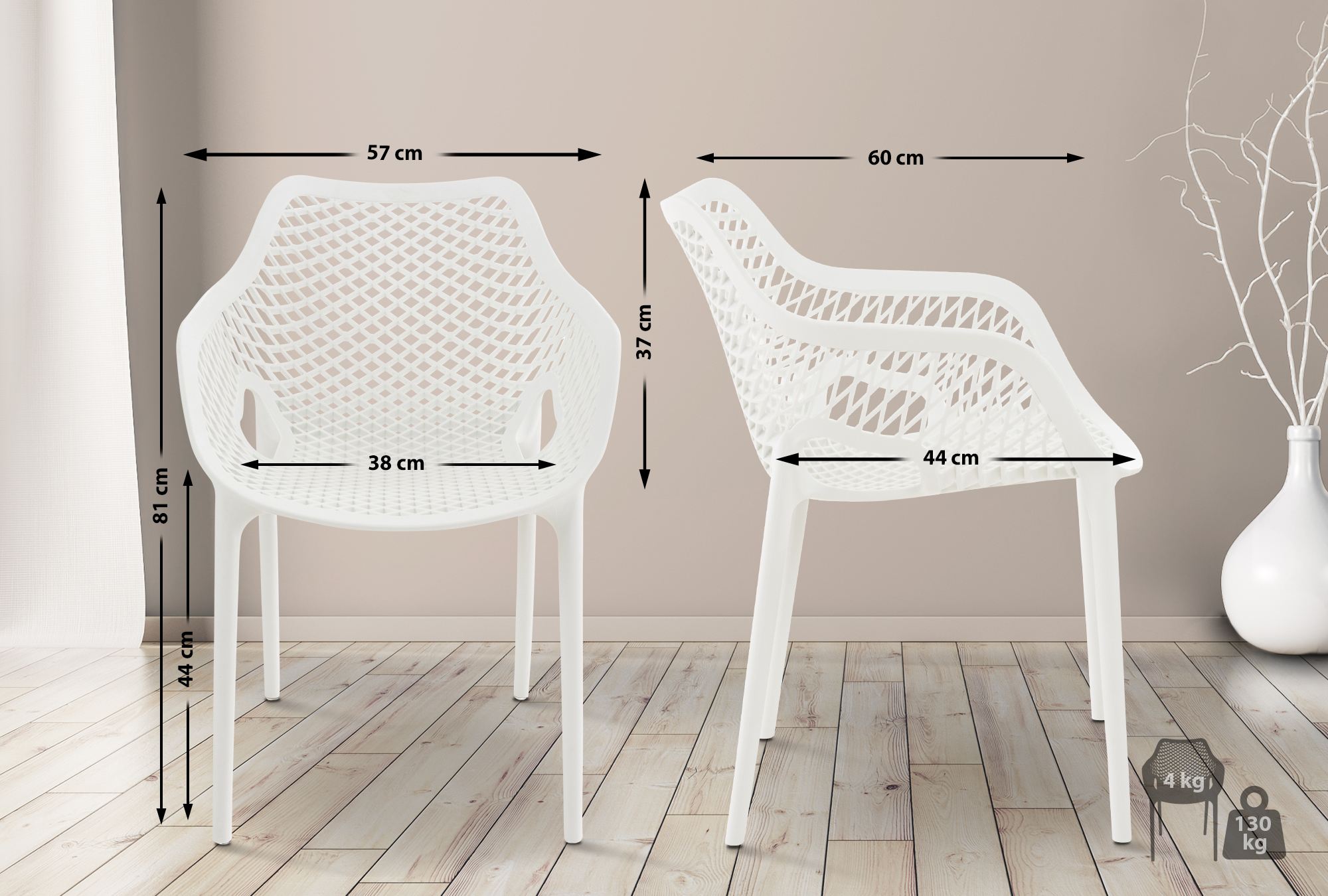 Set di 4 sedie Air XL