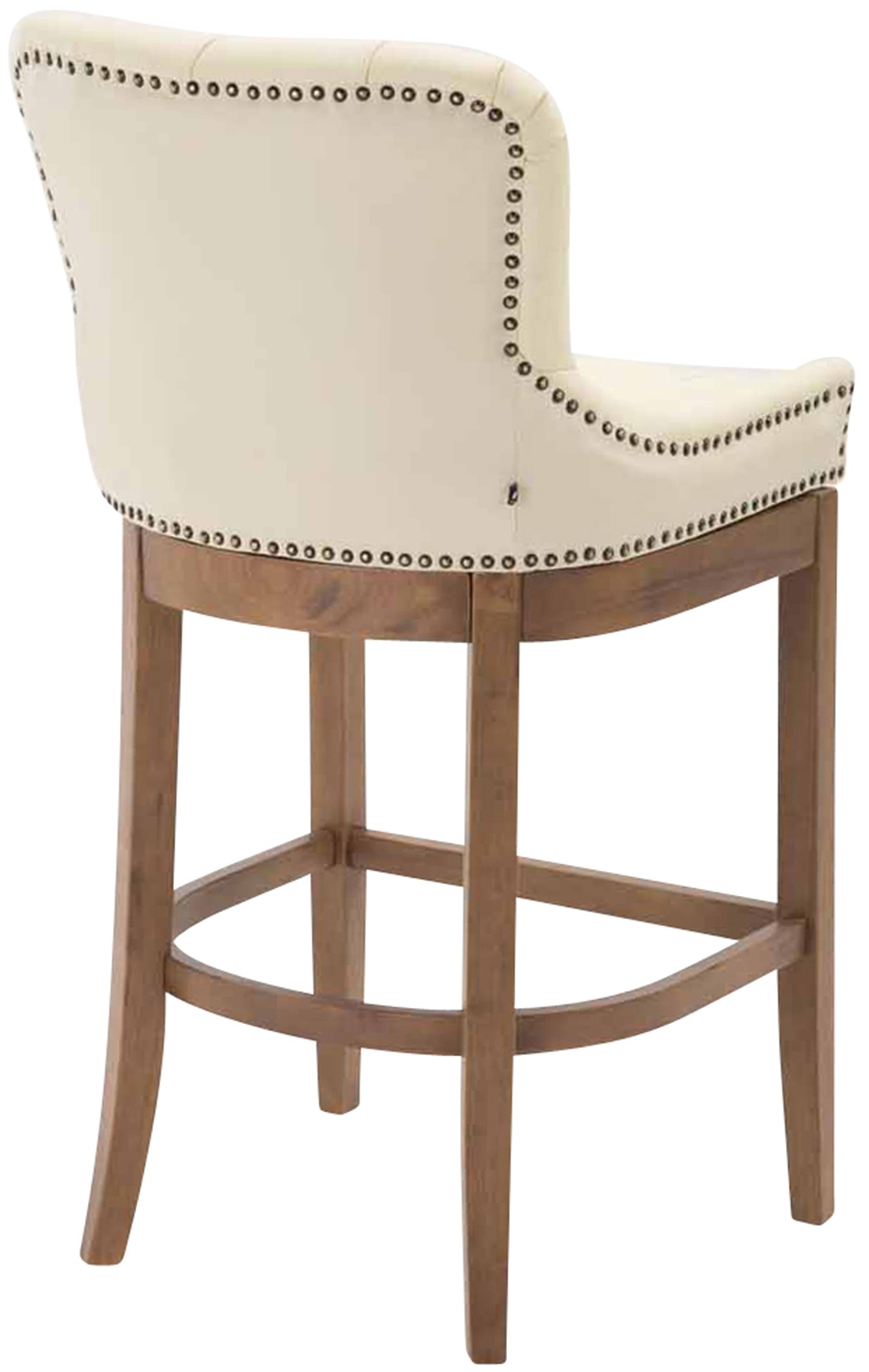 Sgabello Lakewood vera pelle antico-chiaro