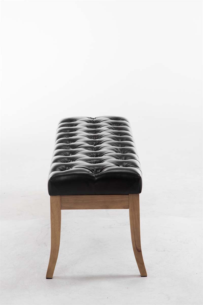Panca design RAMSES in similpelle e legno chiaro antico