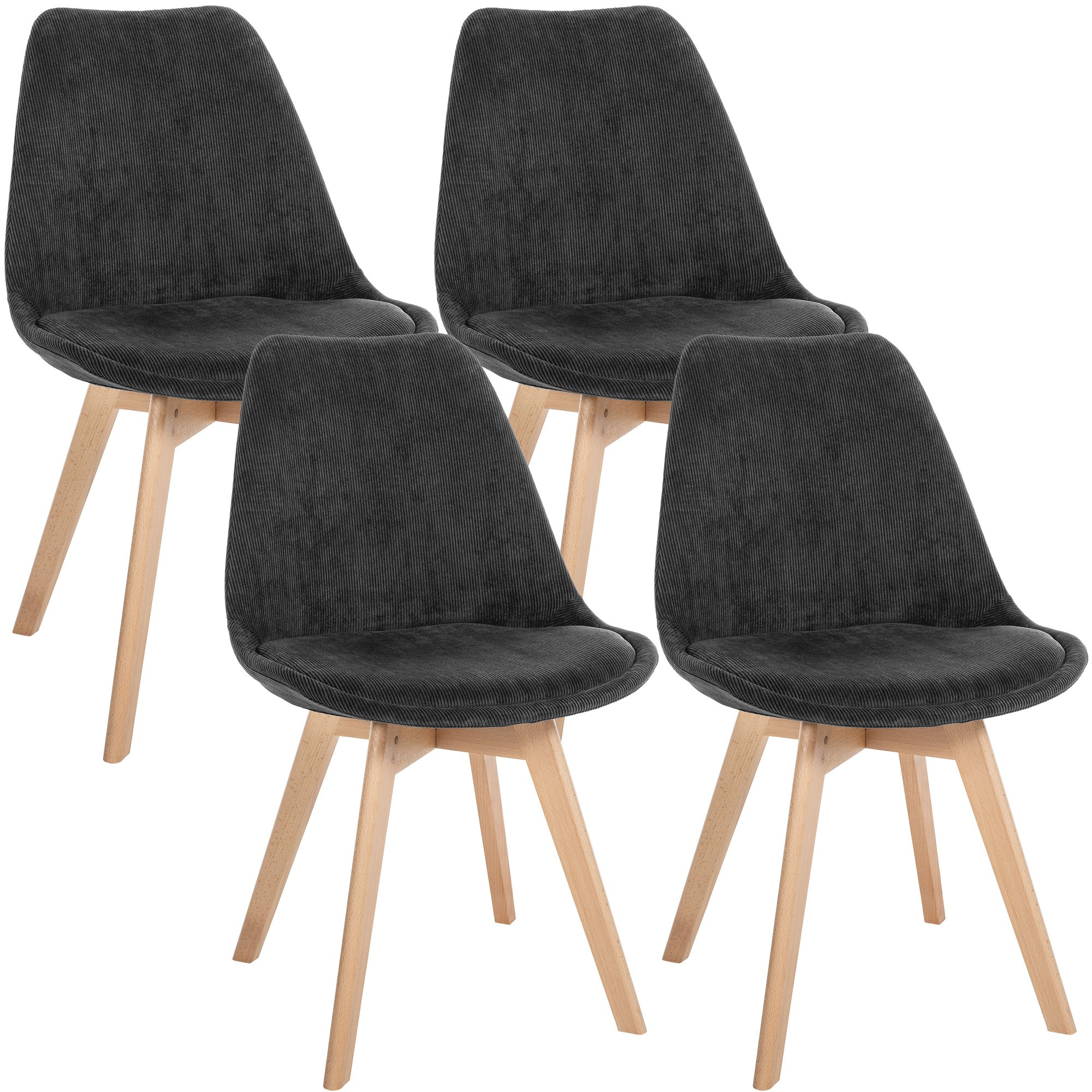 Set 4 sedie da pranzo Linares eleganti e confortevoli per ogni ambiente