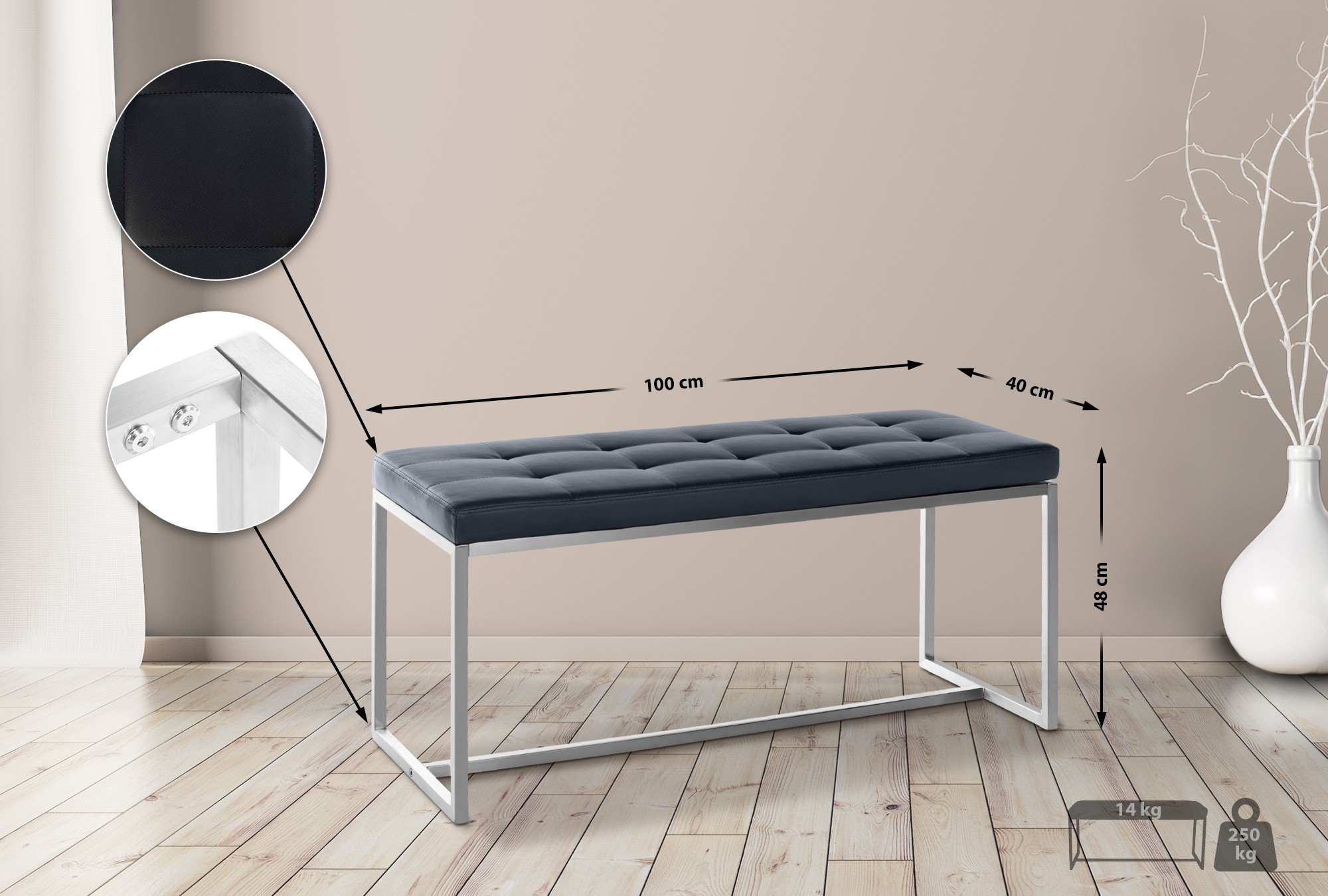 Panchina design Barci in similpelle