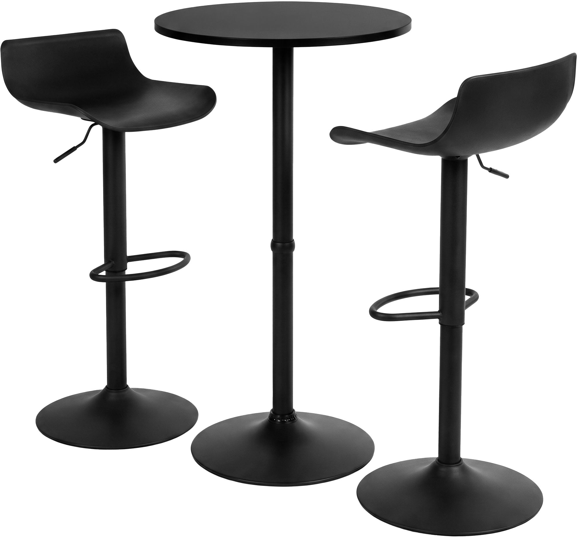 Set tavolo da bar Fernie con due sgabelli da bar
