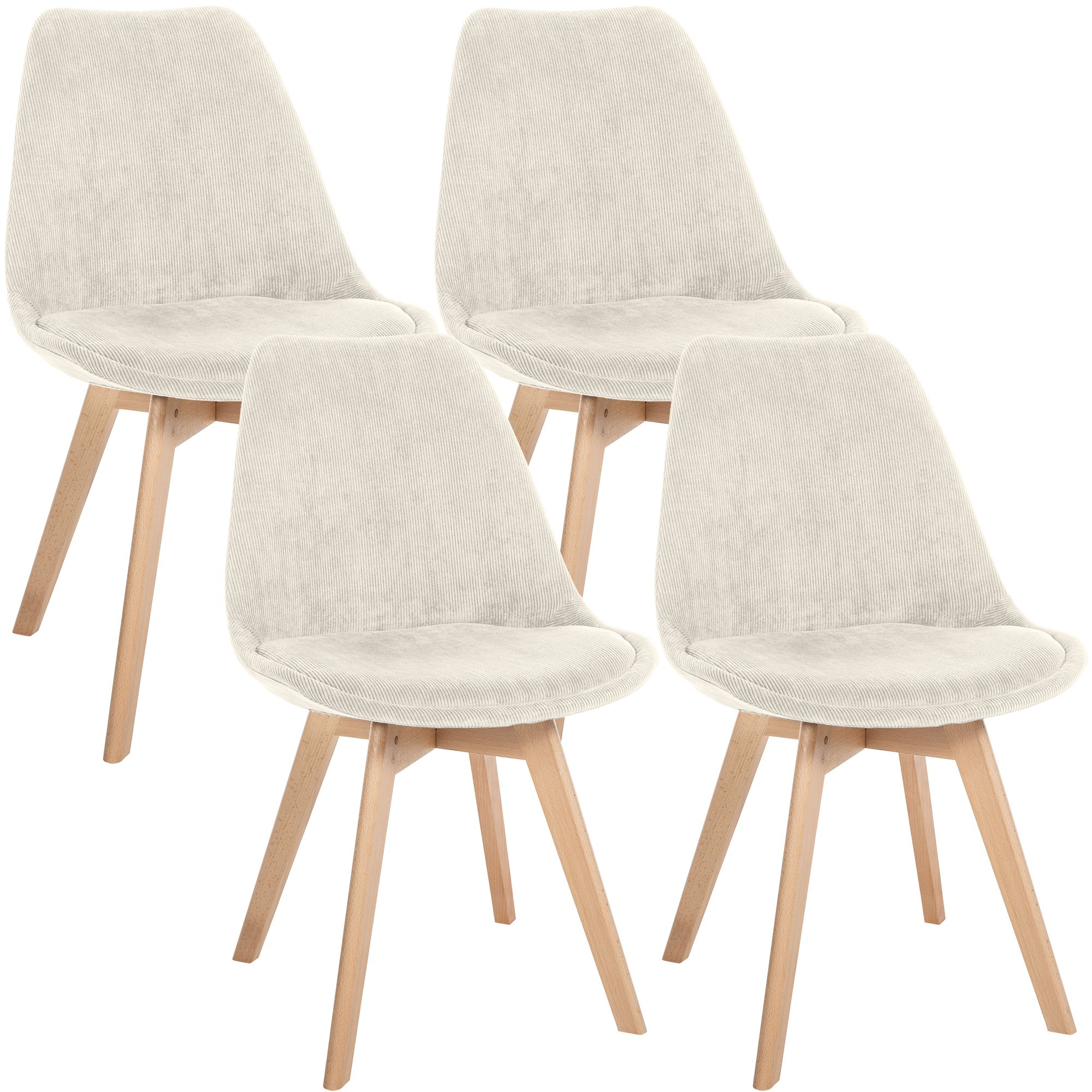 Set 4 sedie da pranzo Linares eleganti e confortevoli per ogni ambiente