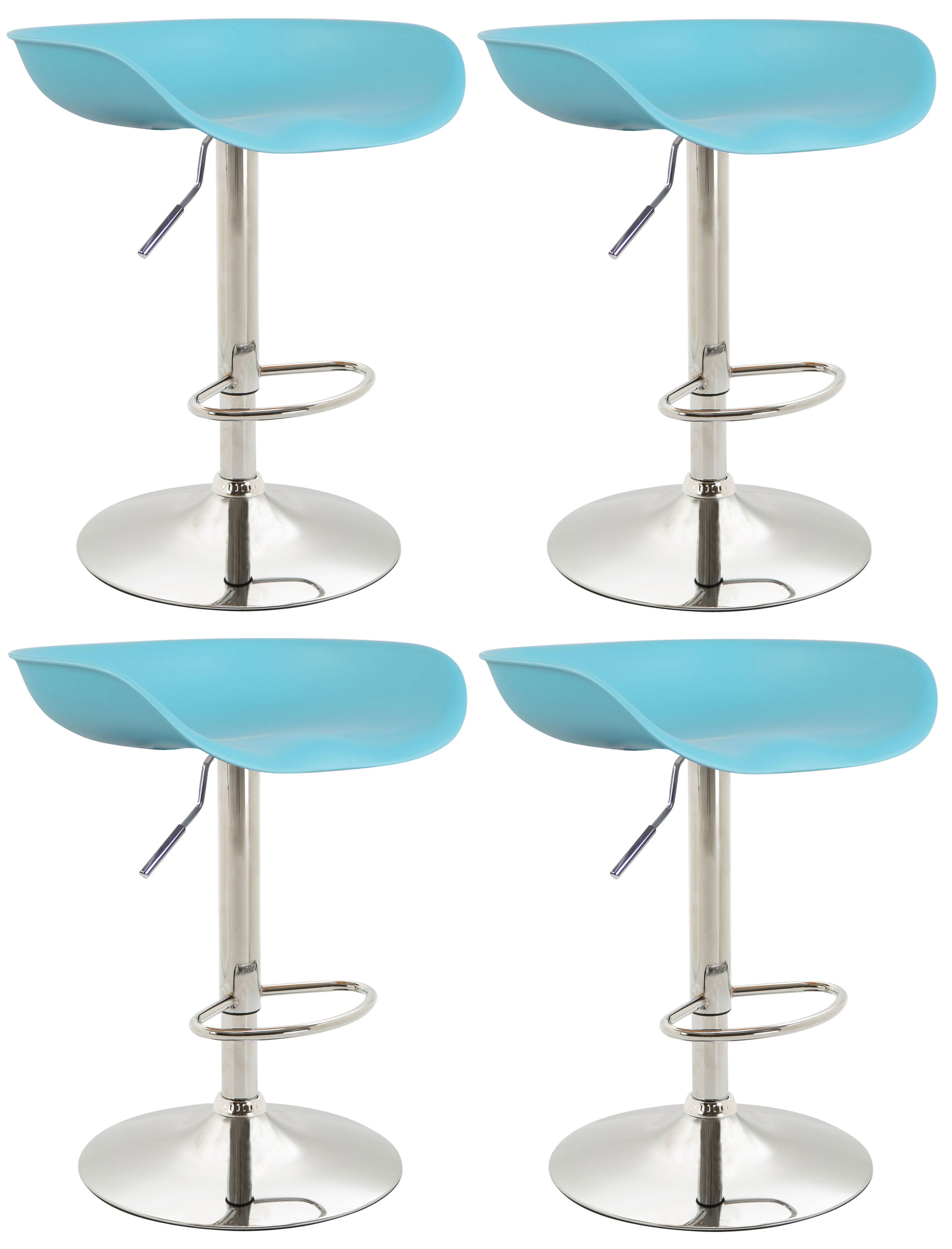Set di 4 sgabelli da bar Anaheim in plastica