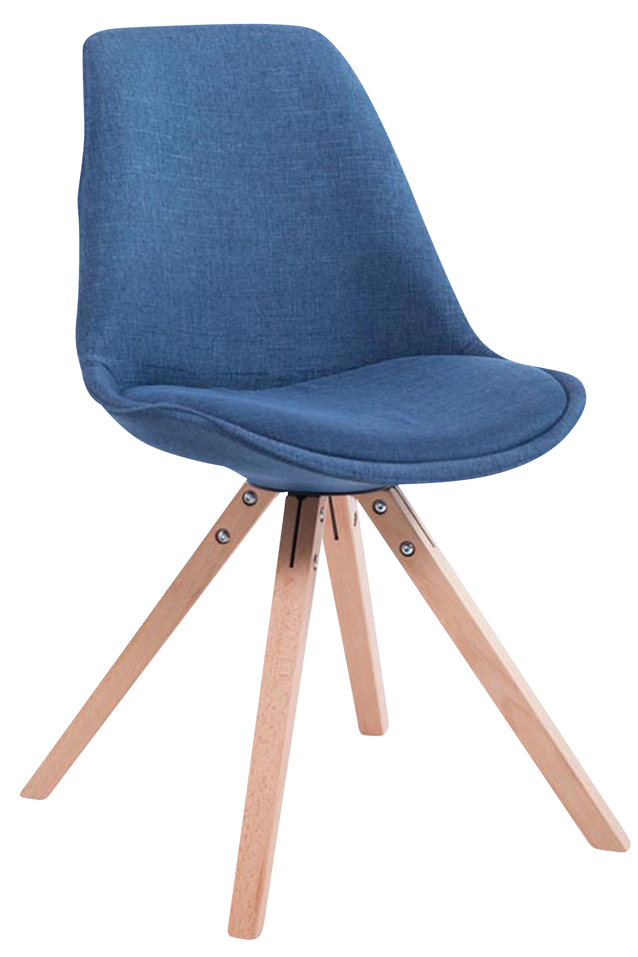 Set di 4 sedie per visitatori Toulouse Fabric Square