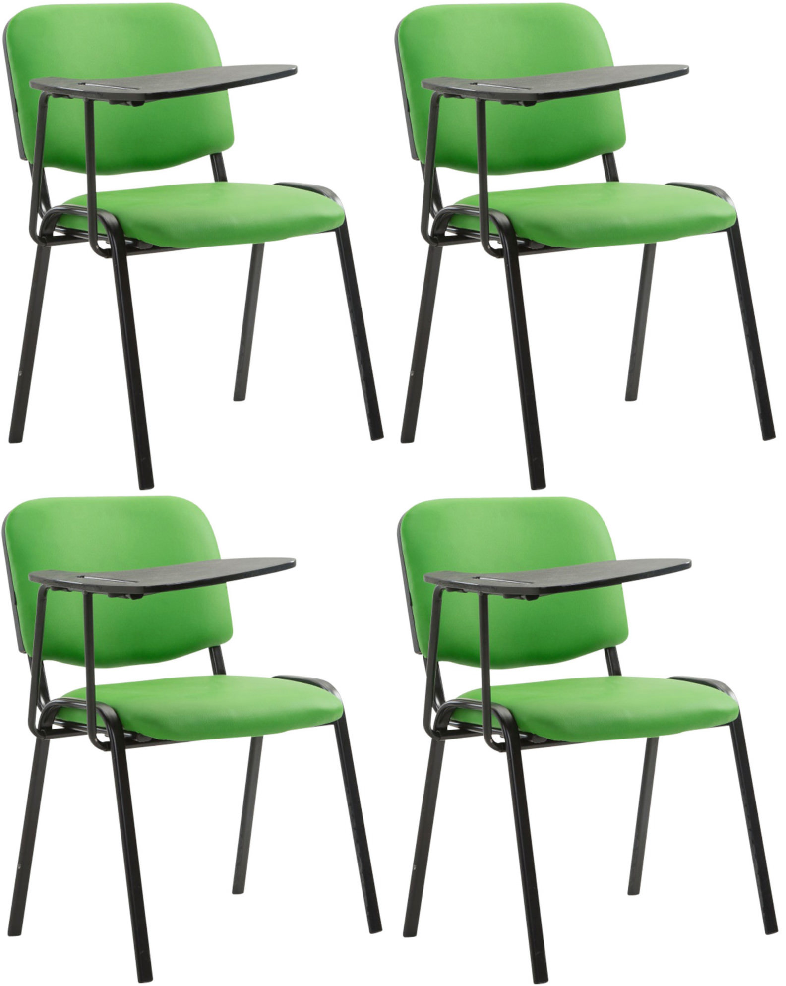 Set di 4 sedie Ken con tavolo pieghevole in similpelle