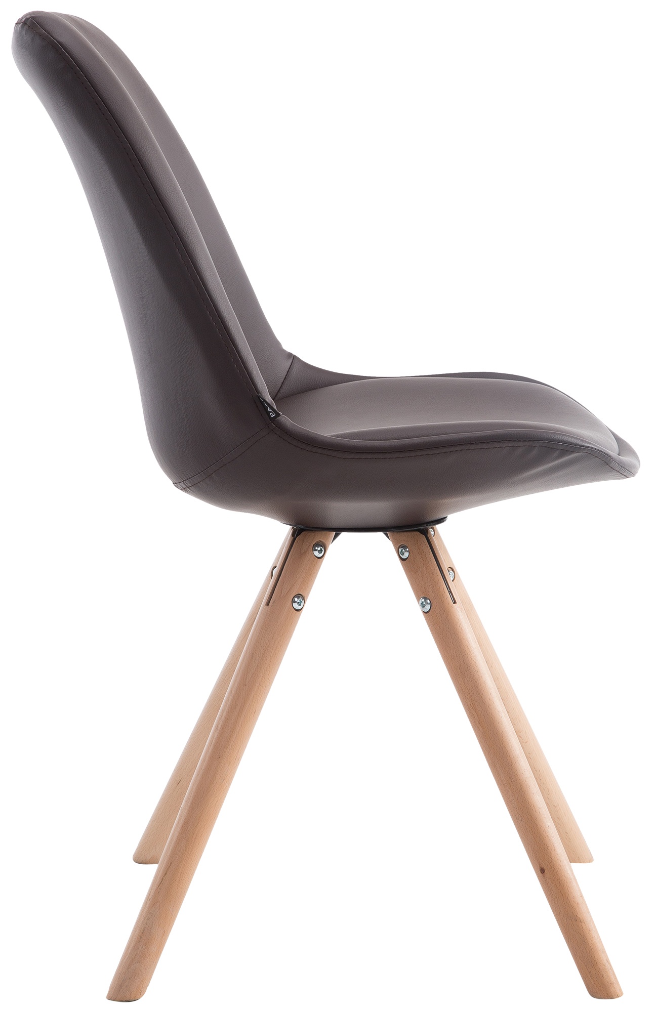 Sedia visitatore Laval in similpelle gambe tonde