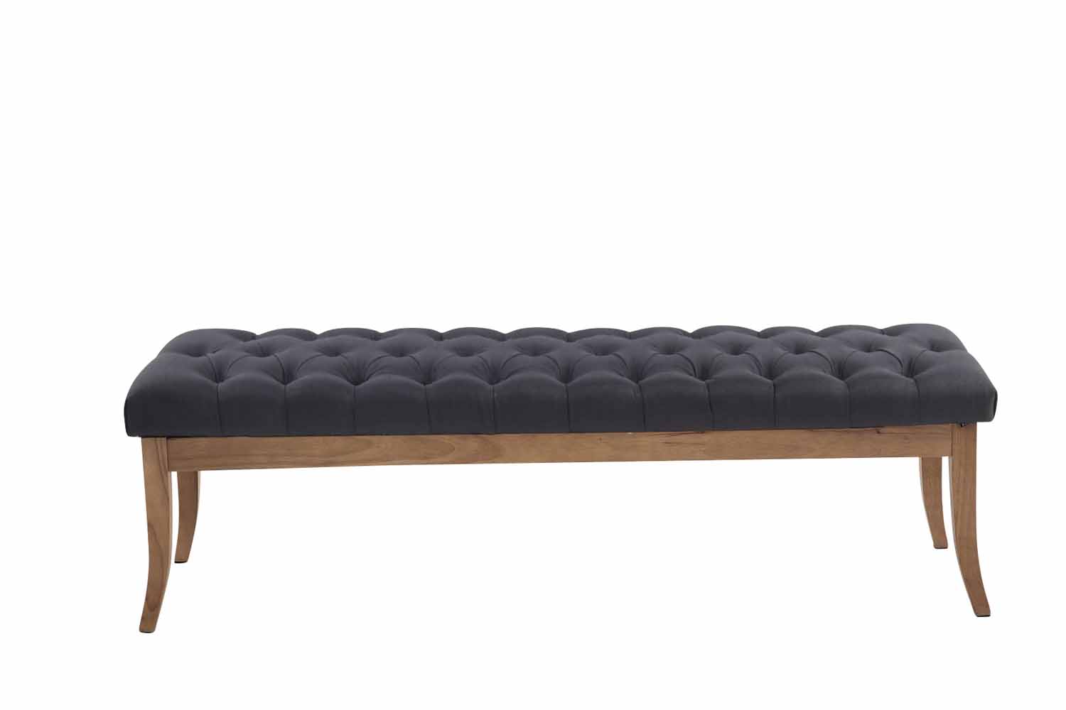 Panca design RAMSES in legno chiaro antico tessuto