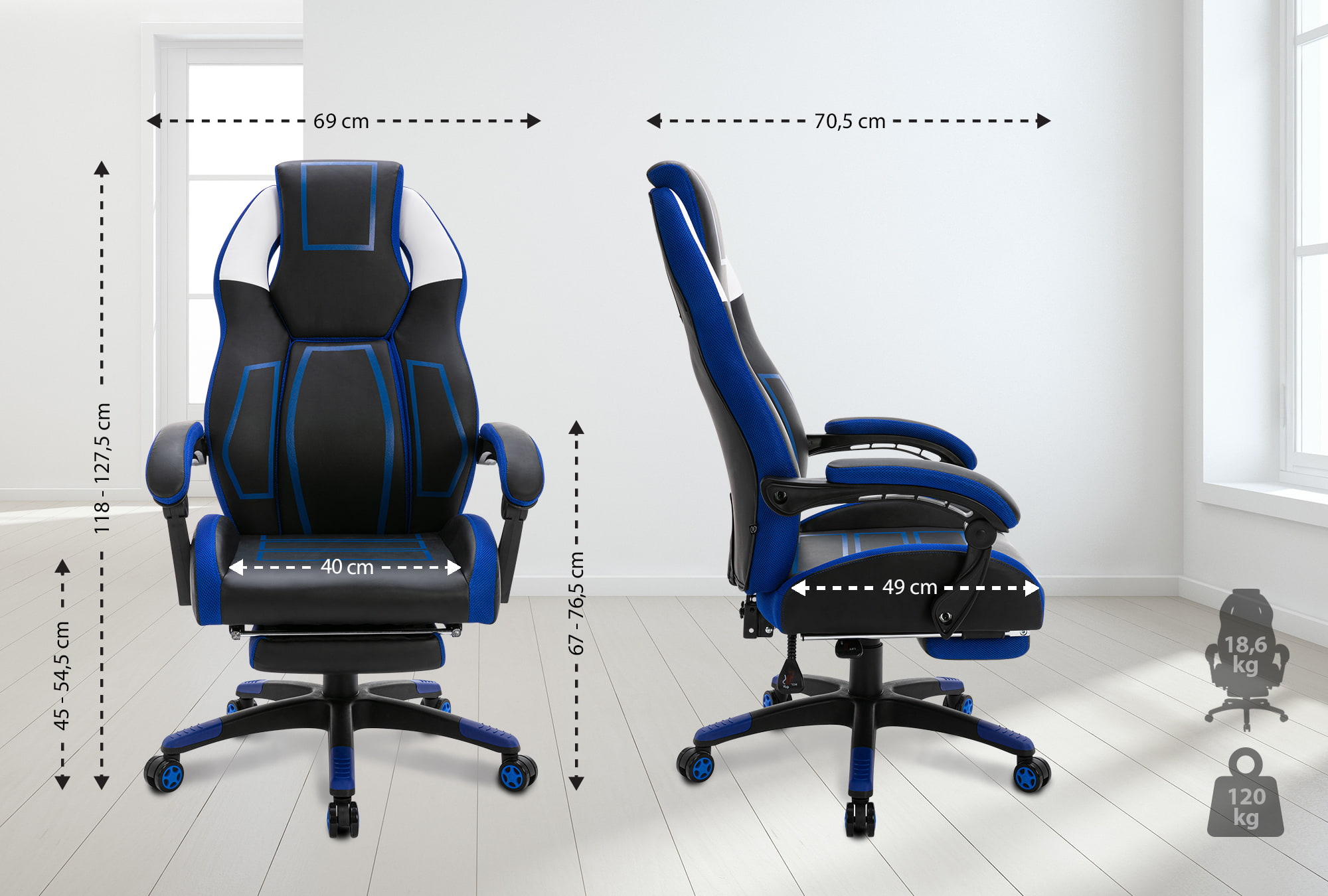 Sedia da ufficio Clovis in similpelle