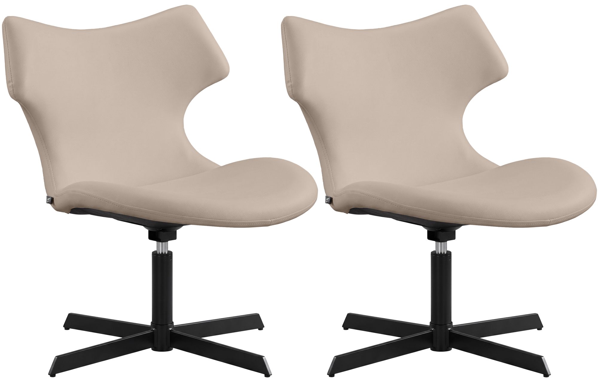 Set di 2 Poltroncine Lounge Welland Effetto Pelle