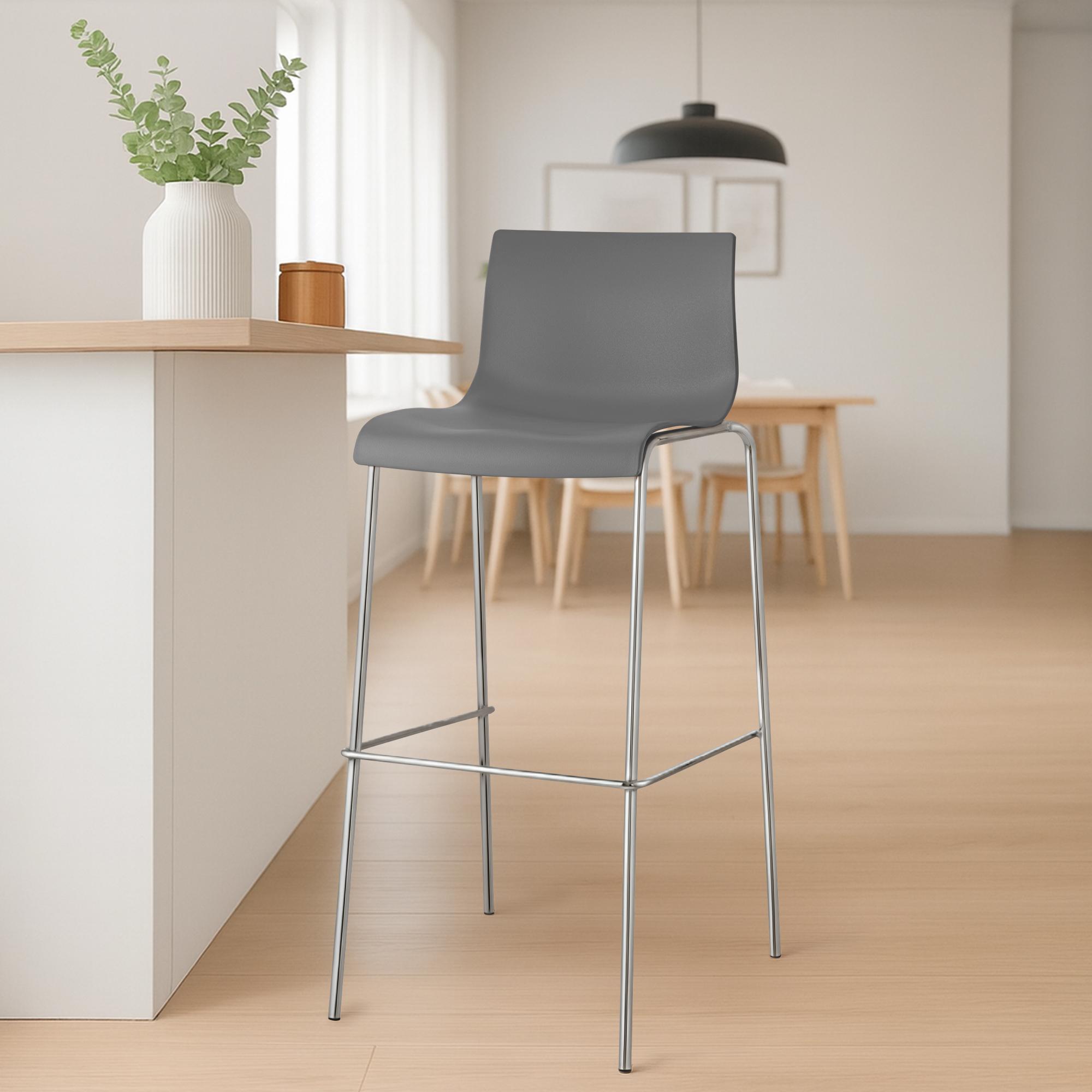 Sgabello da Bar Hover Plastica Struttura a 4 Gambe