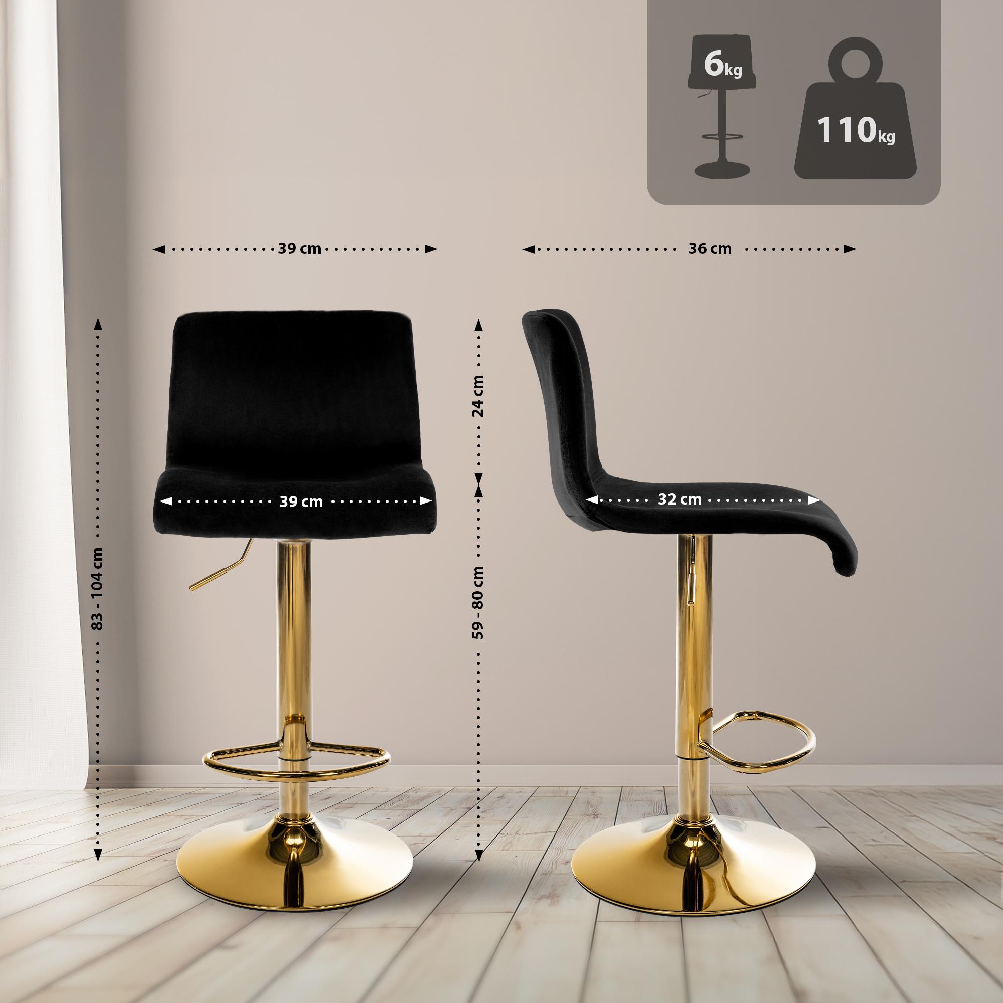 Sgabello Bar Hover in Velluto