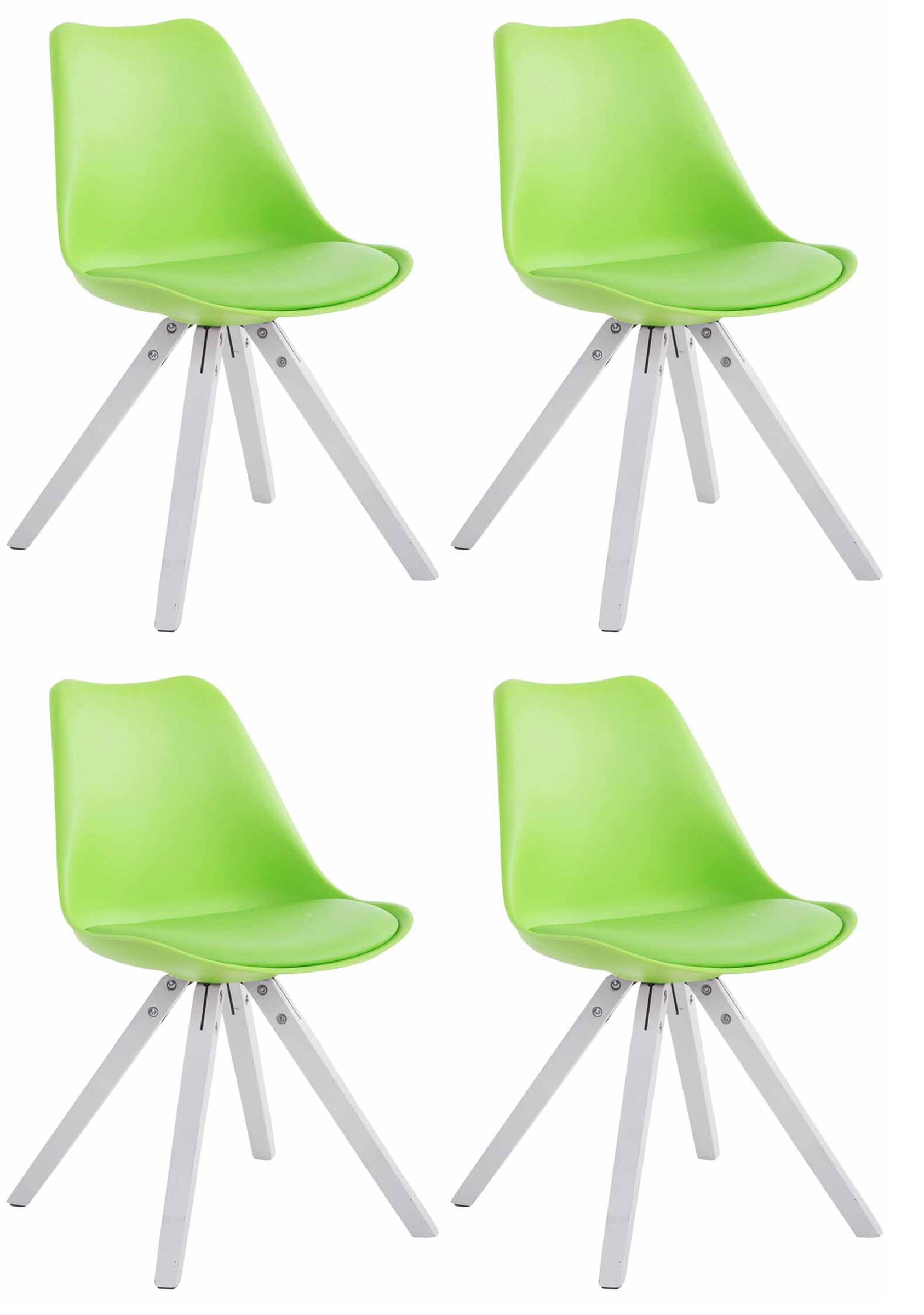 Set di 4 sedie Toulouse in similpelle Square