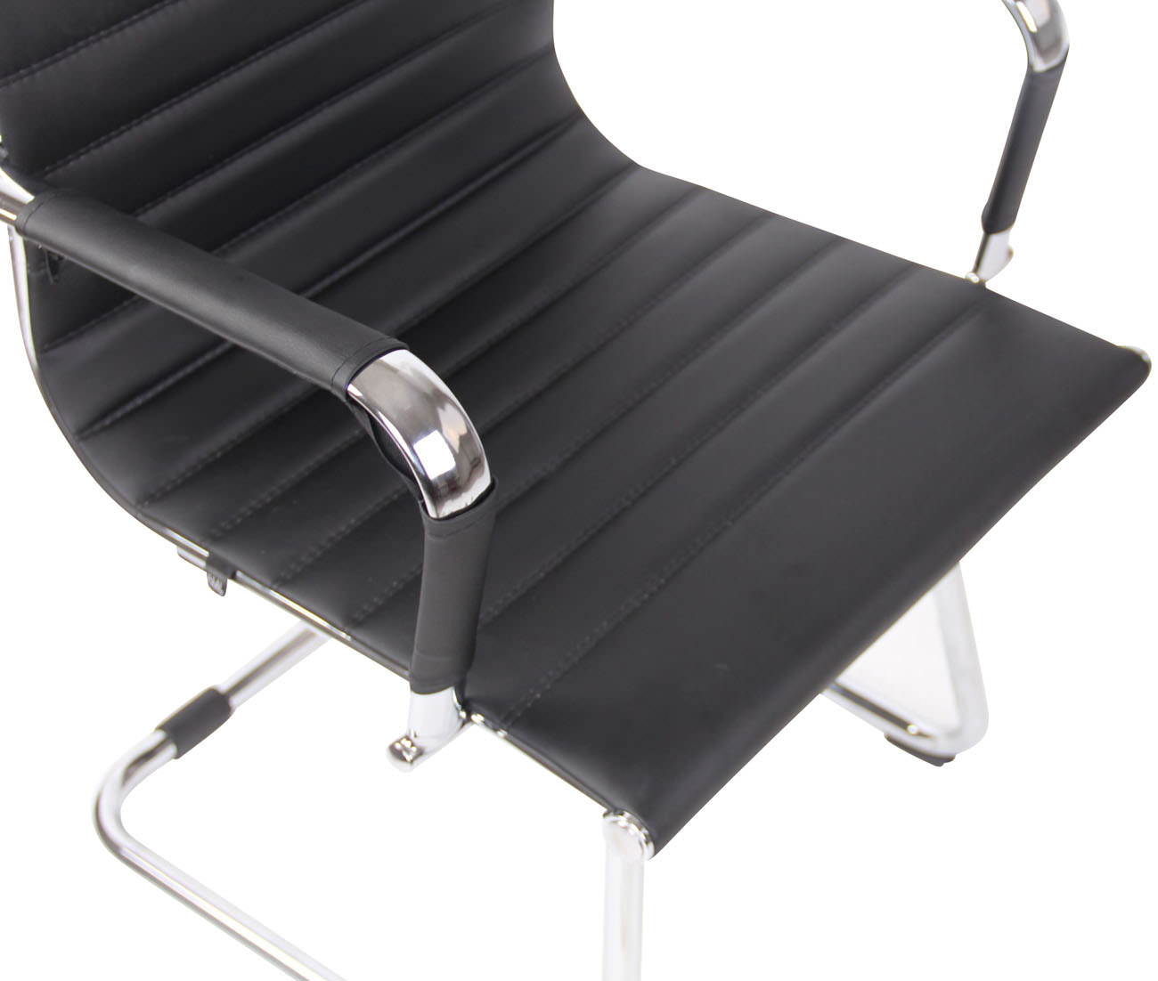 Sedia cantilever Balve in similpelle o vera pelle