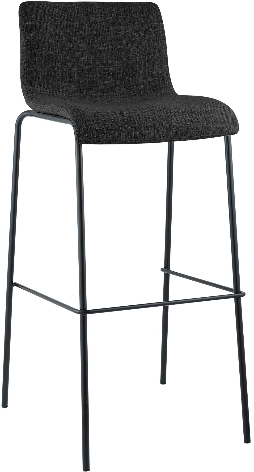 Sgabello da bar Hover in tessuto con base a quattro gambe