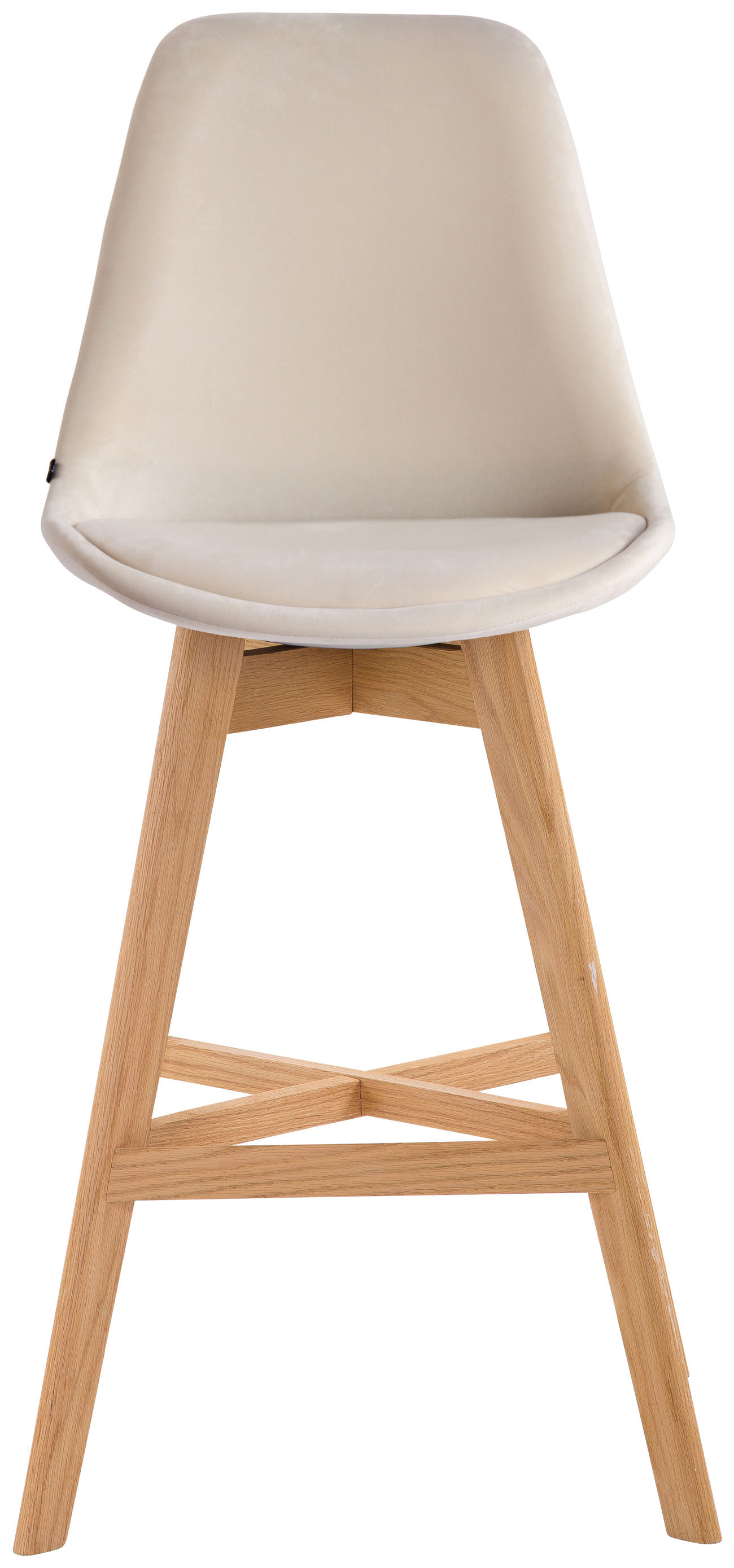 Set 2 Sgabelli Cucina Cannes In Velluto E Legno