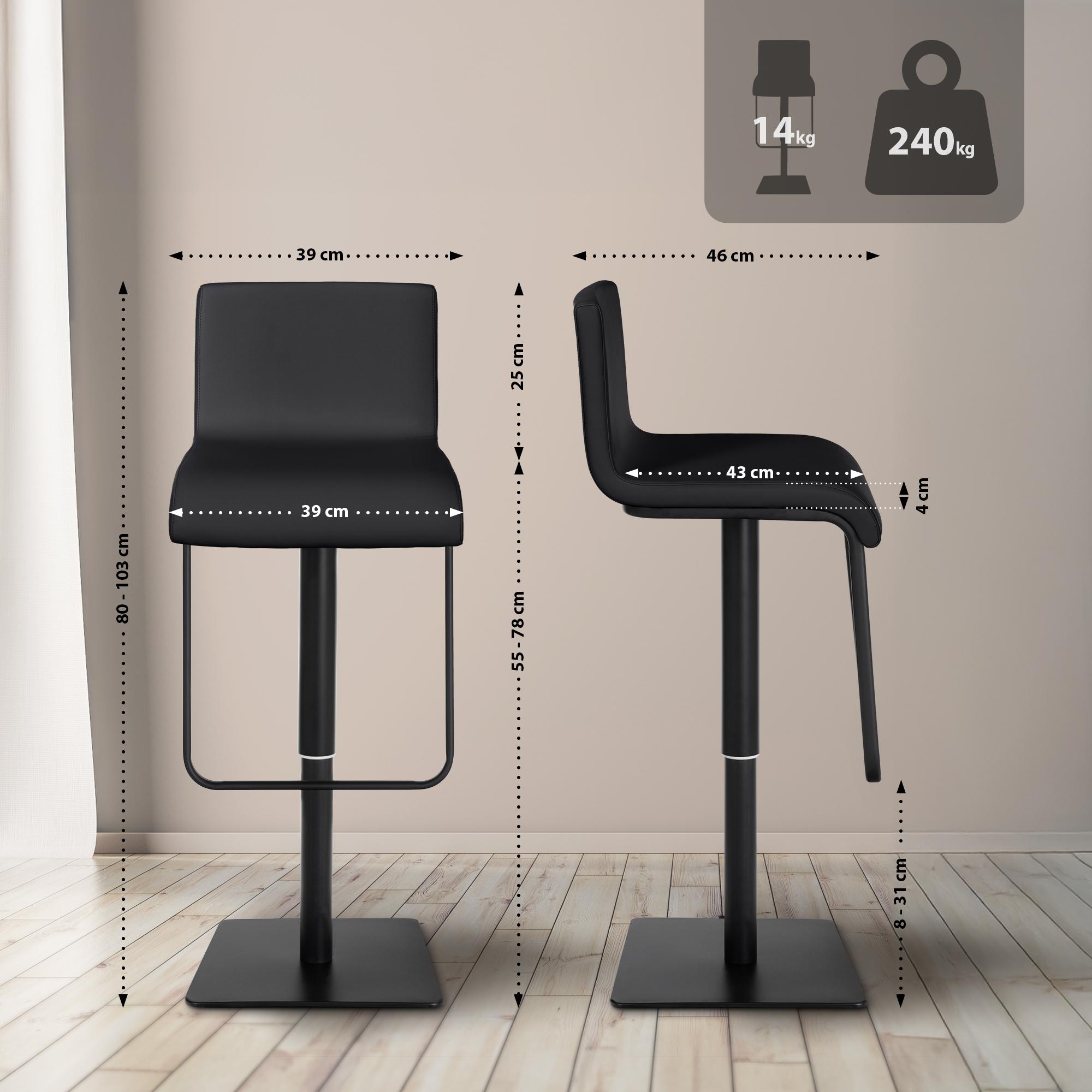Set di 2 sgabelli da bar Limon rivestimento in similpelle
