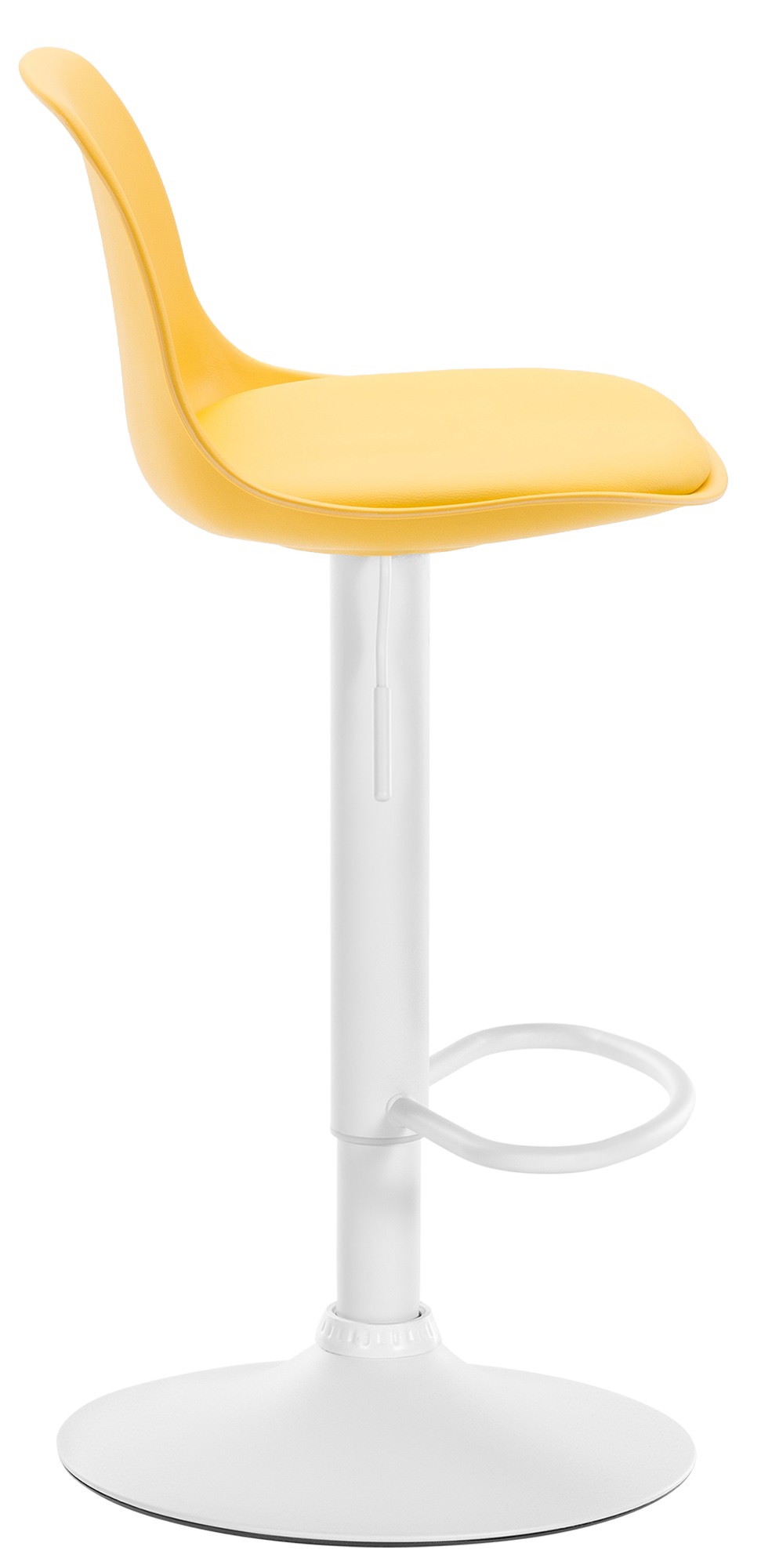 Sgabello di design KIEL in polipropilene e similpelle