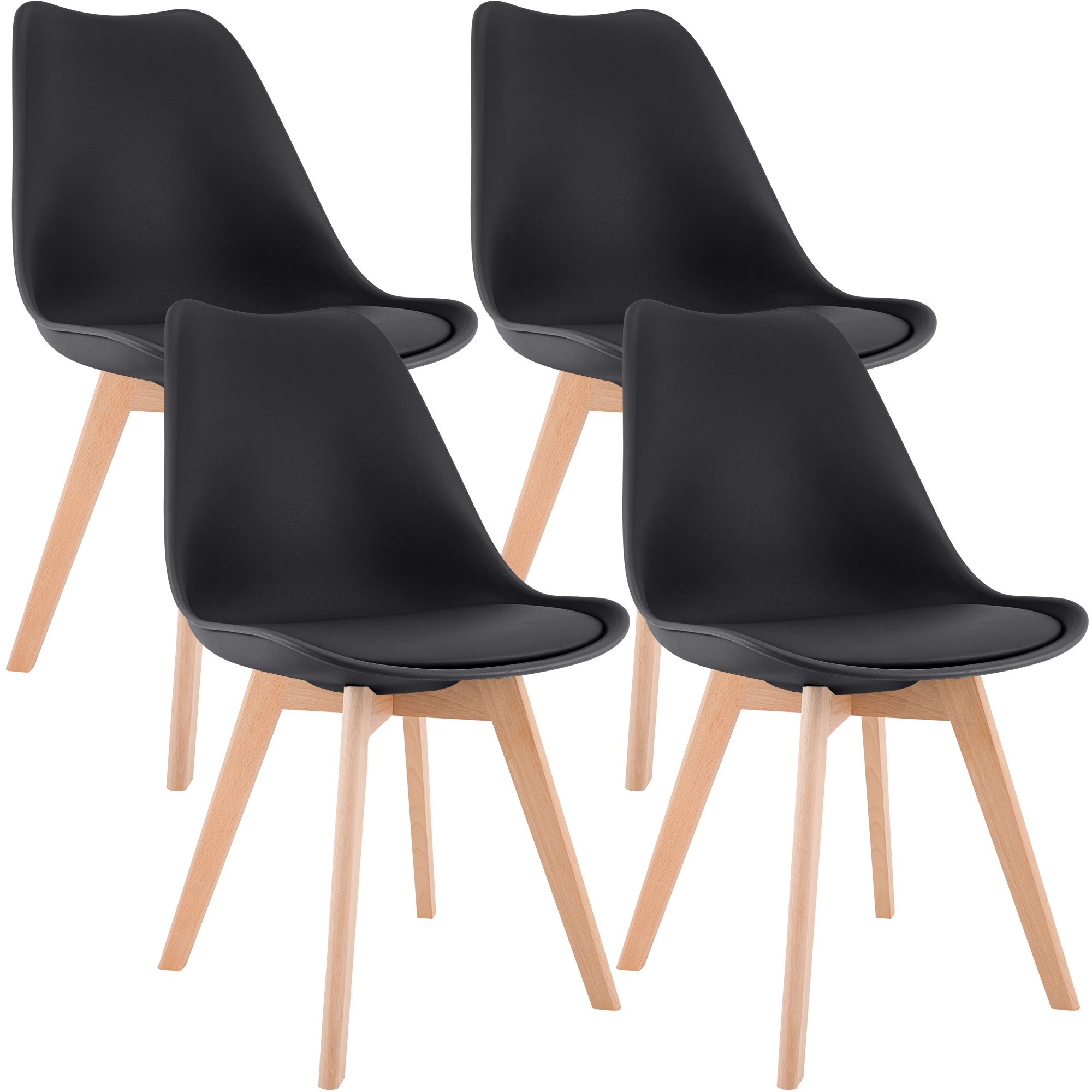 Set 4 sedie da pranzo Linares eleganti e confortevoli per ogni ambiente
