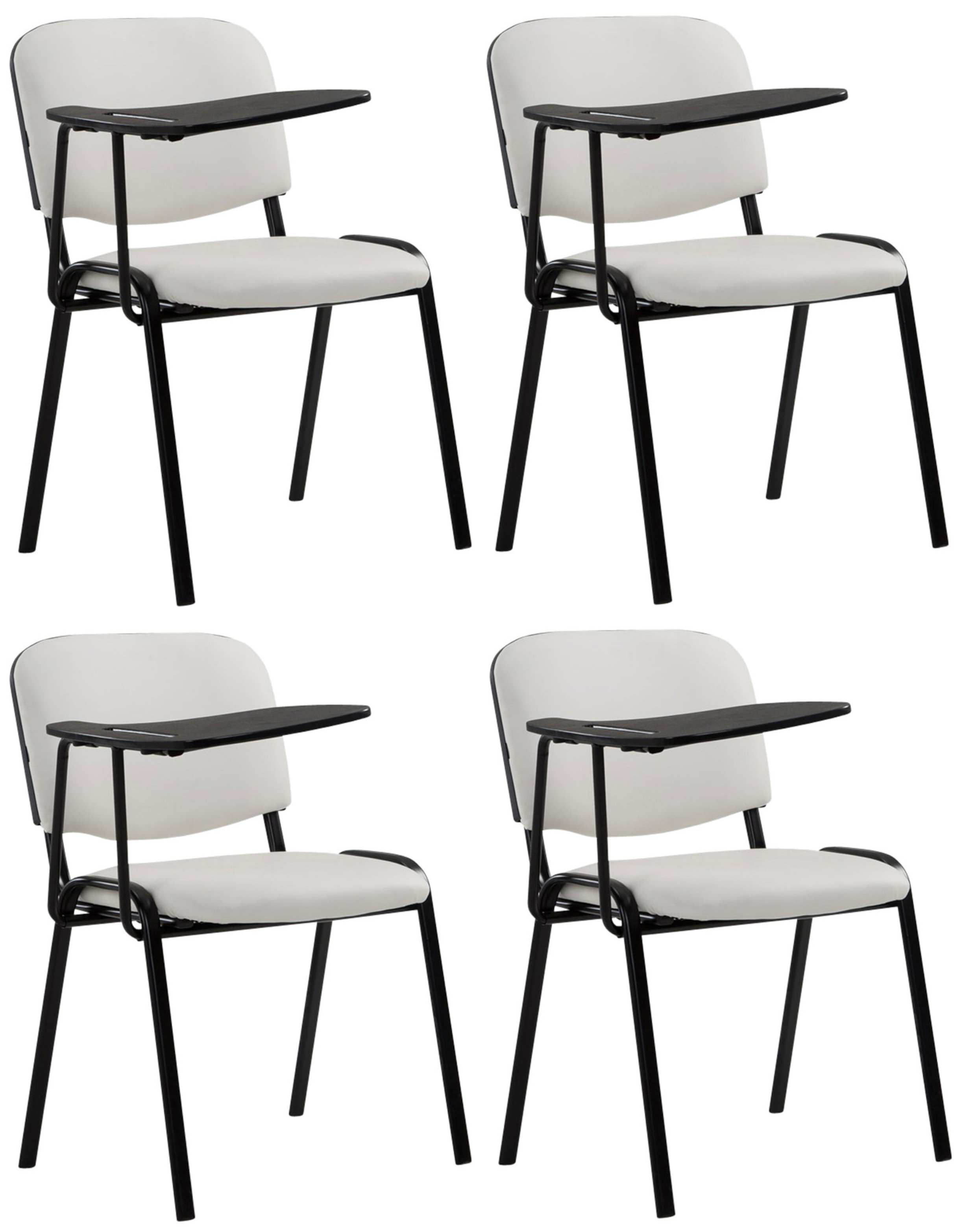 Set di 4 sedie Ken con tavolo pieghevole in similpelle