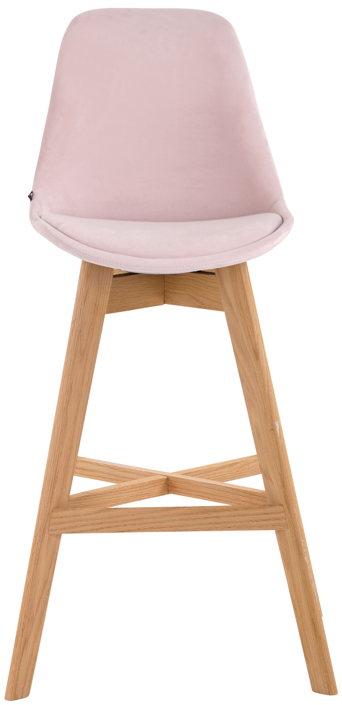Set 2 Sgabelli Cucina Cannes In Velluto E Legno