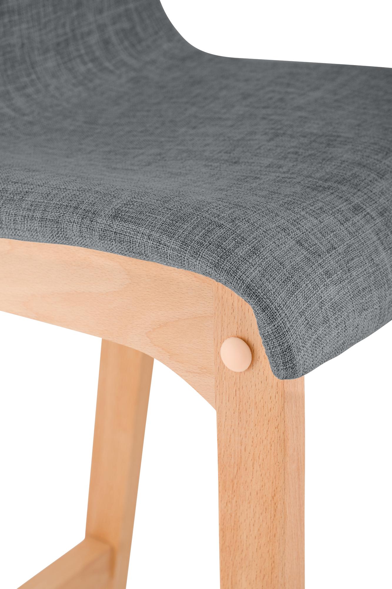 Sgabello da Bar Hover Tessuto Base a Quattro Gambe Natura