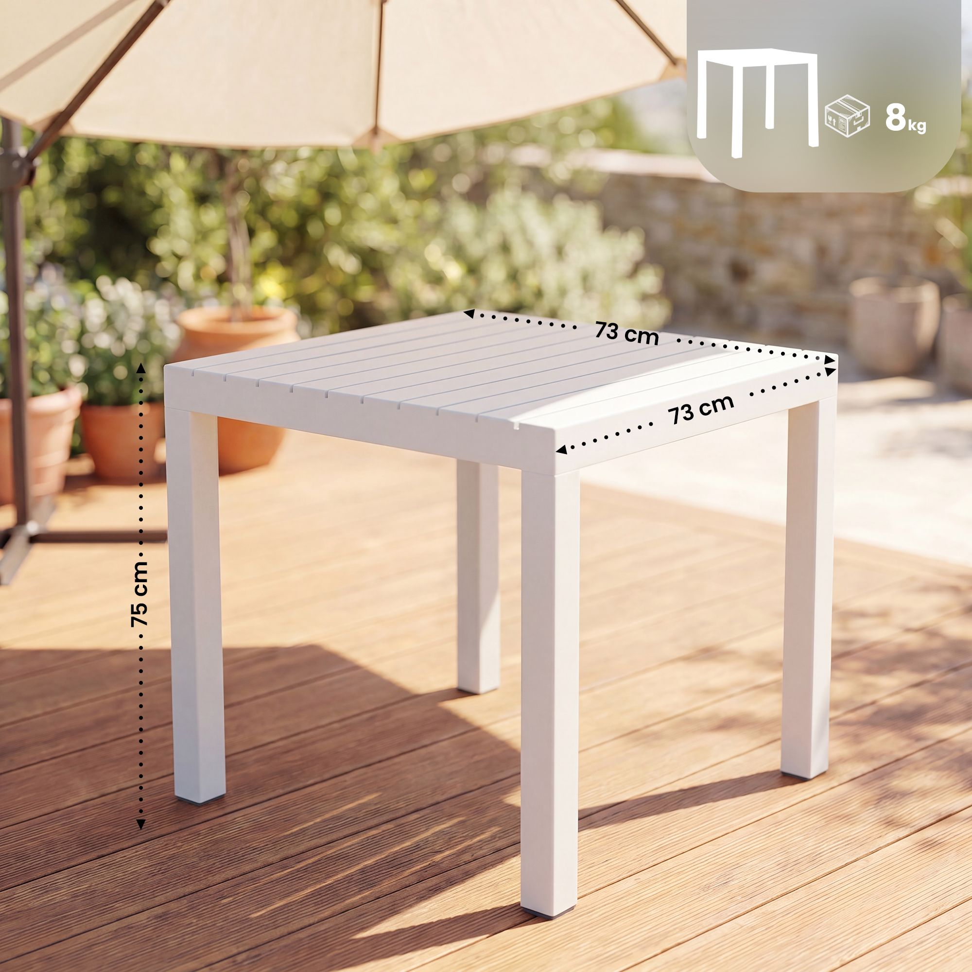 Tavolo da giardino Kato 73 x 73 cm
