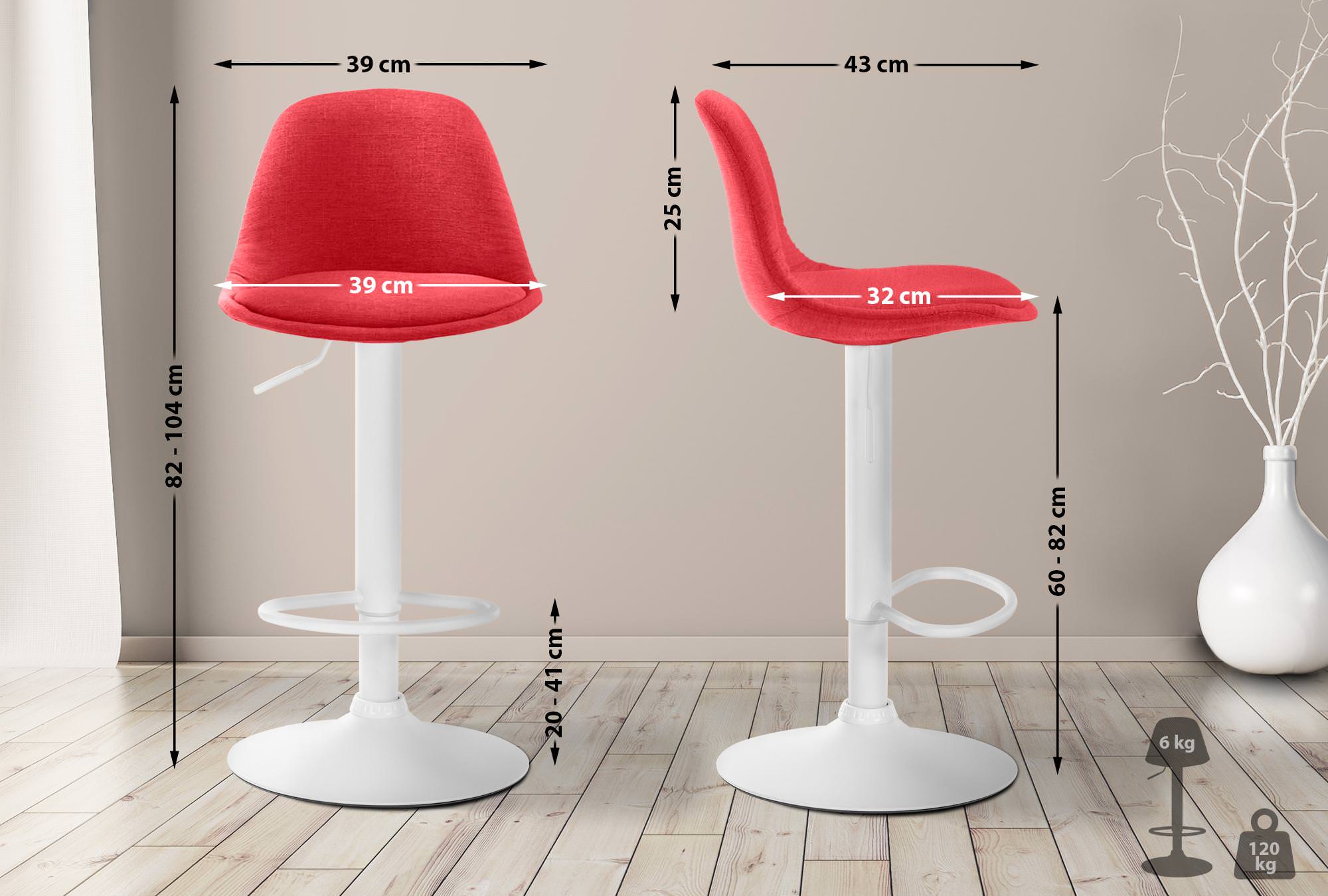 Sgabello di design KIEL in tessuto