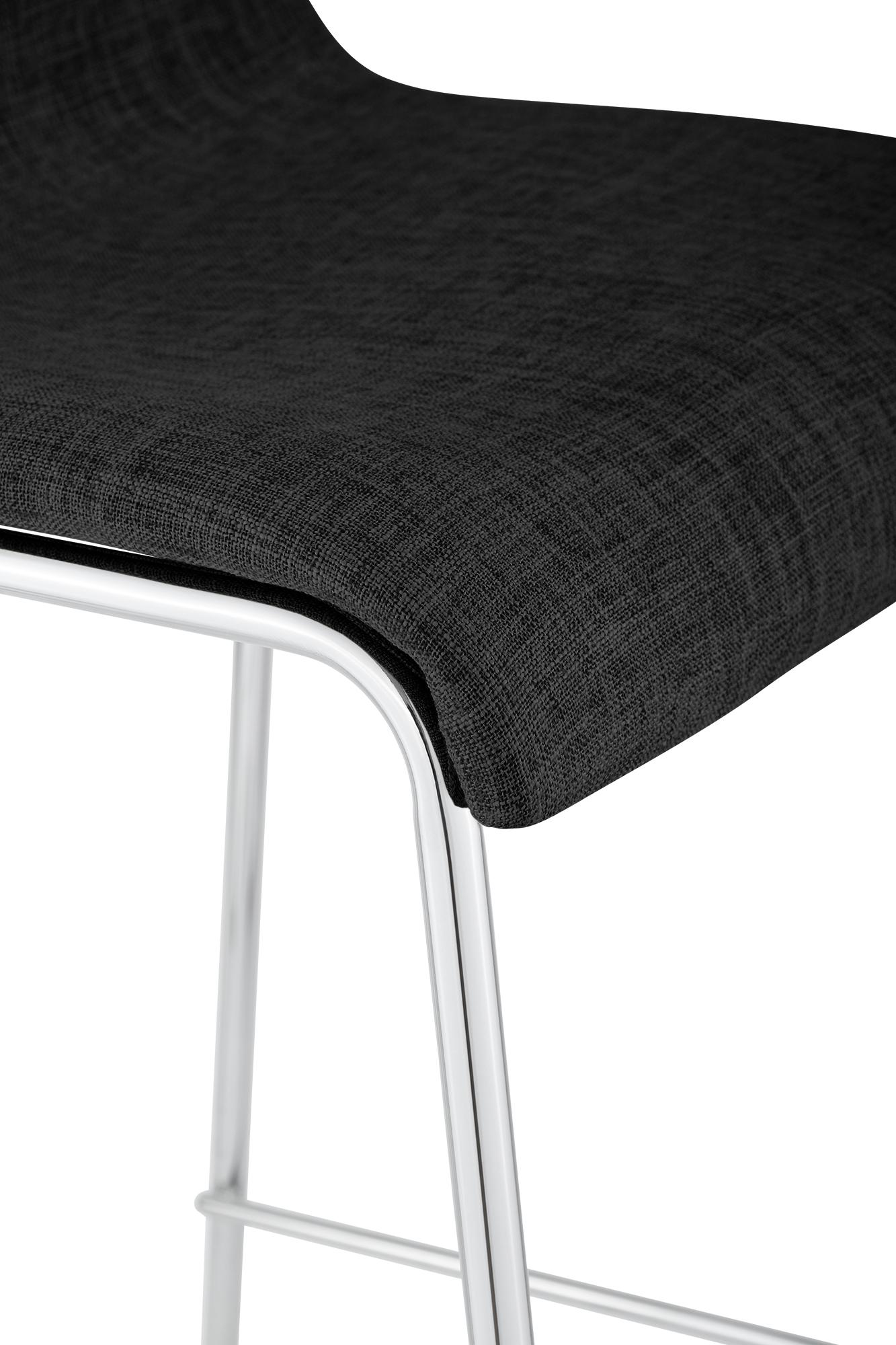 Set da 2 sgabelli da bar Hover in tessuto con base a 4 gambe