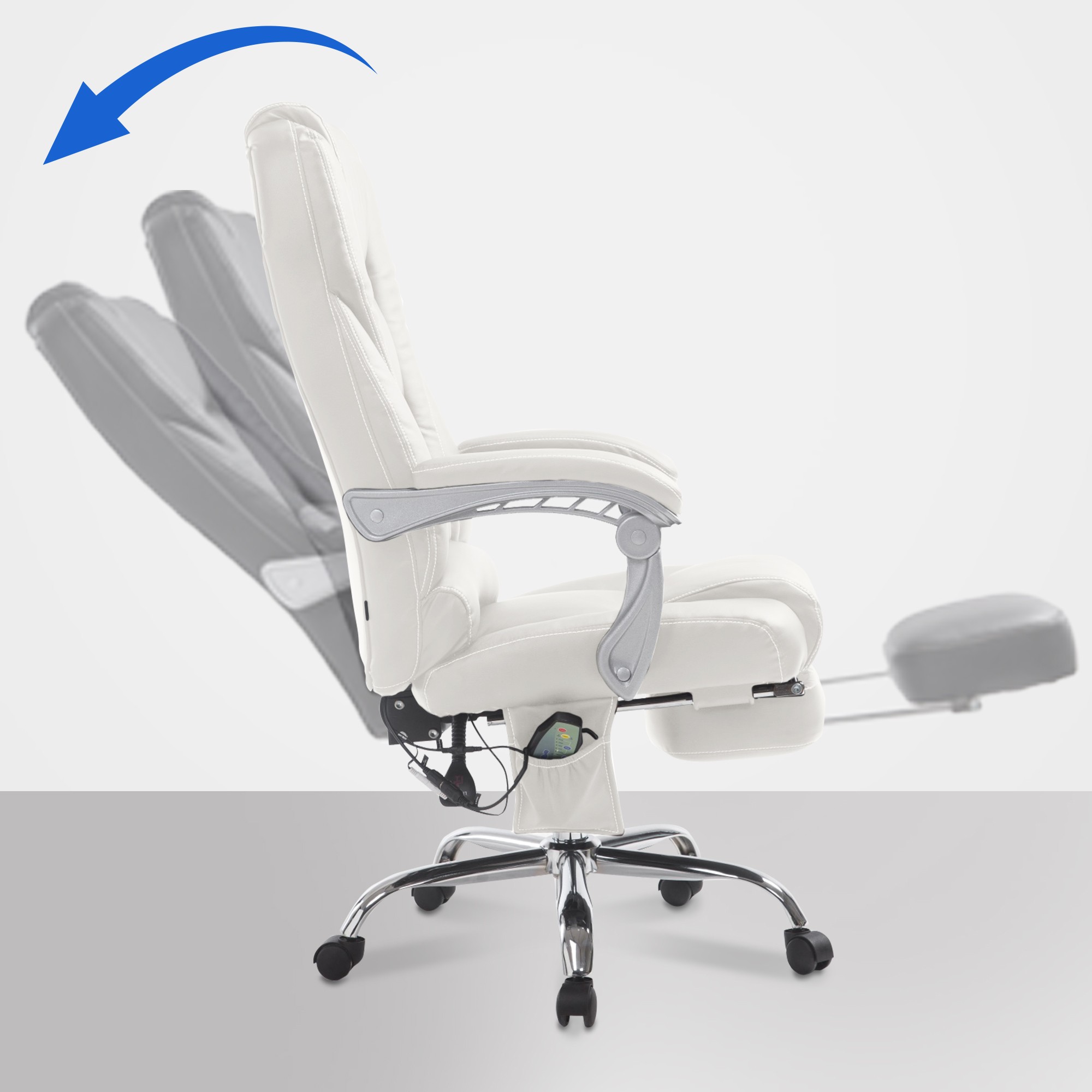 Sedia da ufficio Pacific con funzione massaggio in similpelle