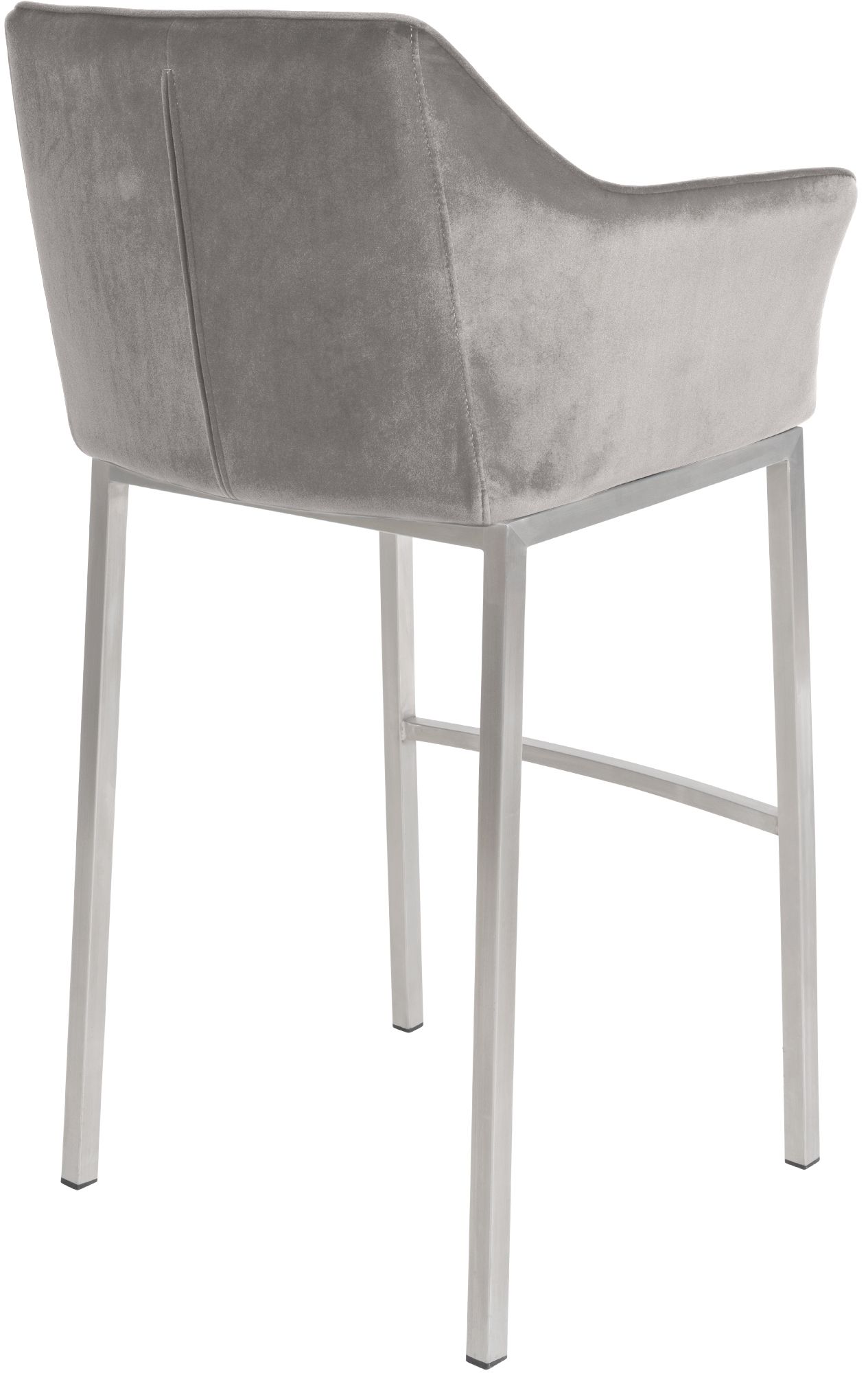 Set di 2 sgabelli bar Damaso in velluto con base a quattro gambe