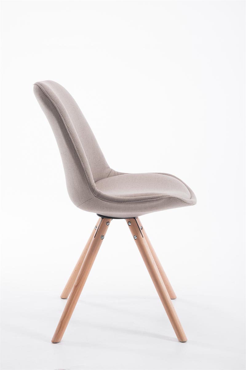 Sedia Toulouse in stoffa gambe tonde