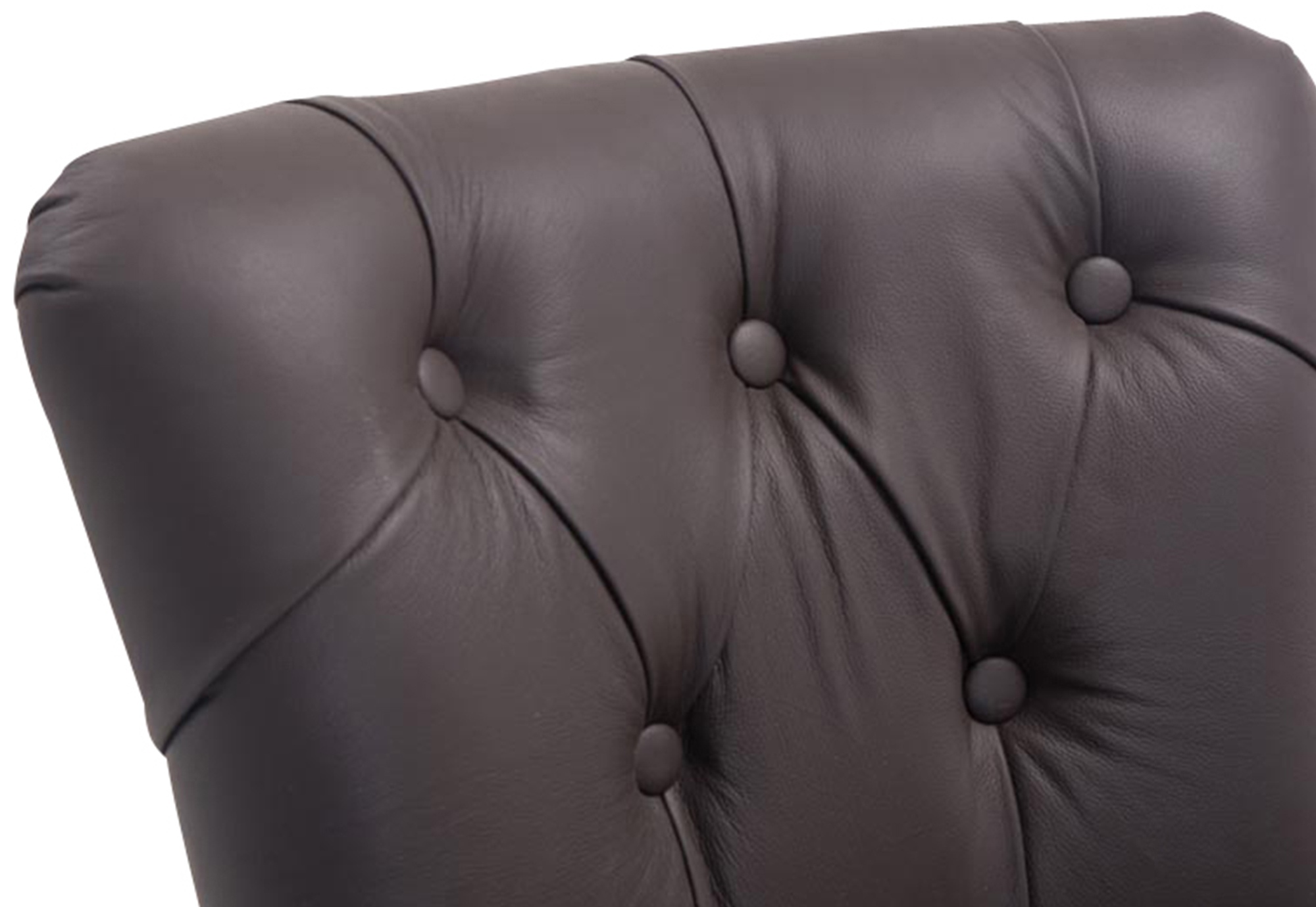 Sgabello Lakewood vera pelle antico-scuro