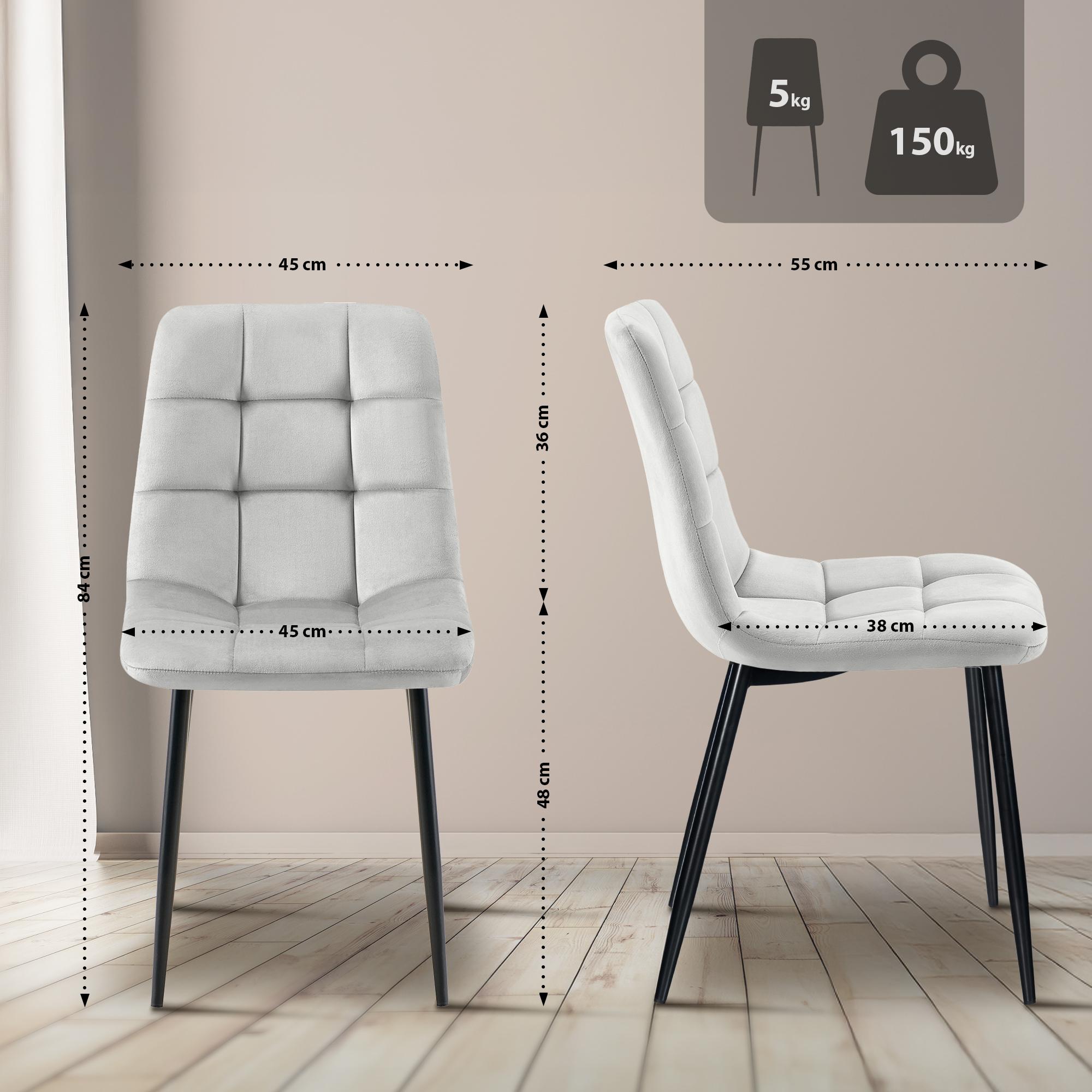 Set di 4 sedie da pranzo Tilde