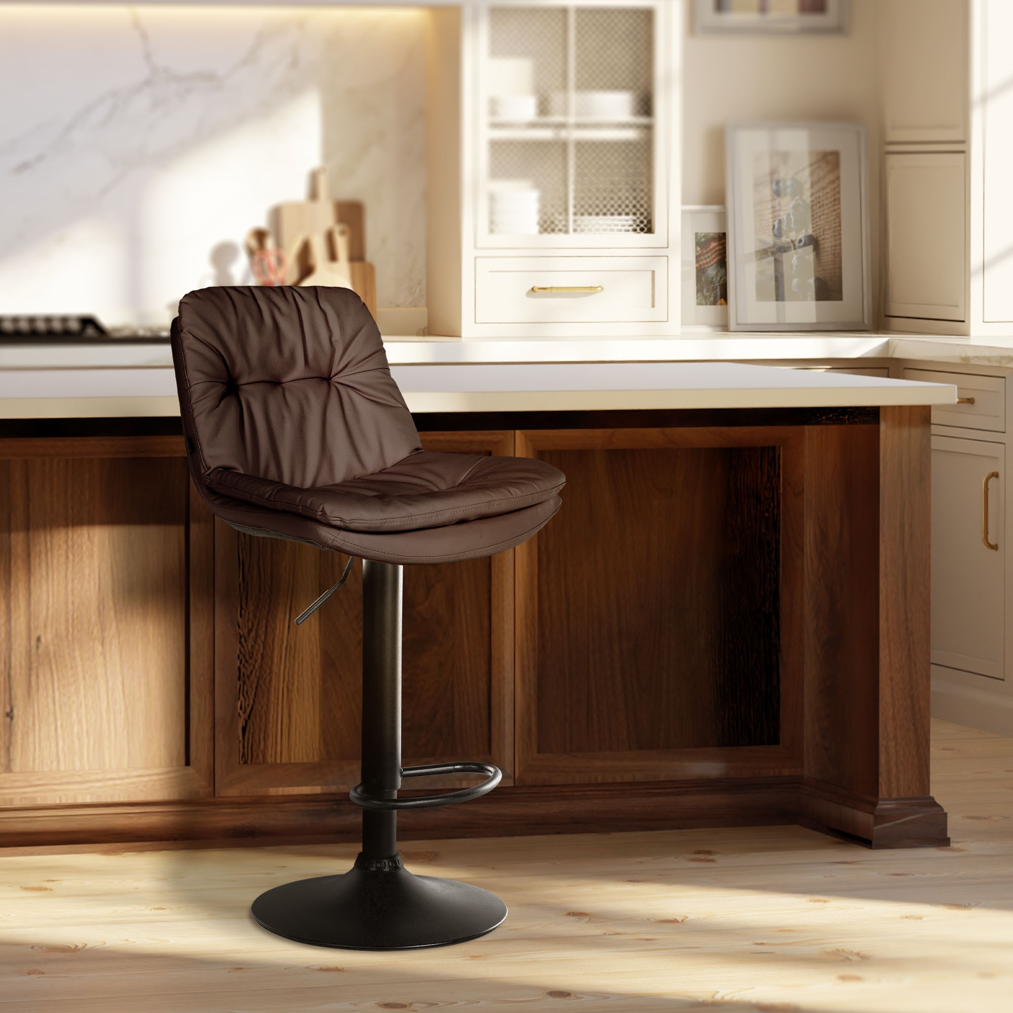 Sgabello da bar in similpelle Laurel