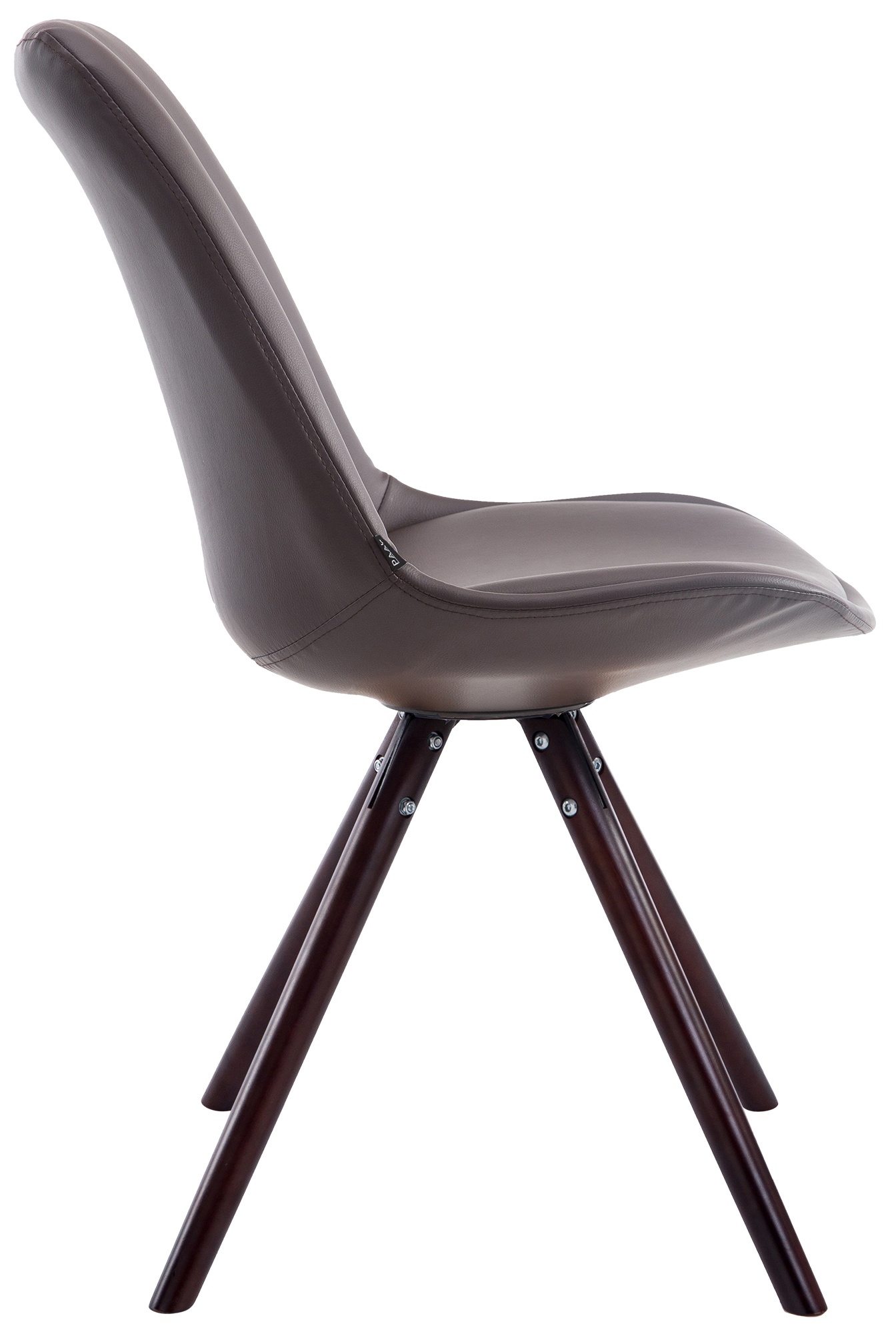 Sedia visitatore Laval in similpelle gambe tonde