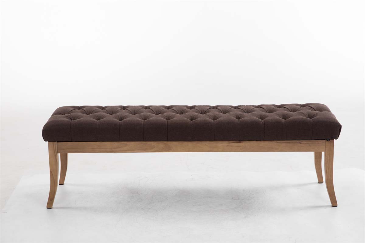Panca design RAMSES in legno chiaro antico tessuto