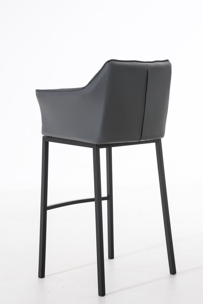 Sgabello da Bar Damaso in Similpelle con Base a Quattro Gambe
