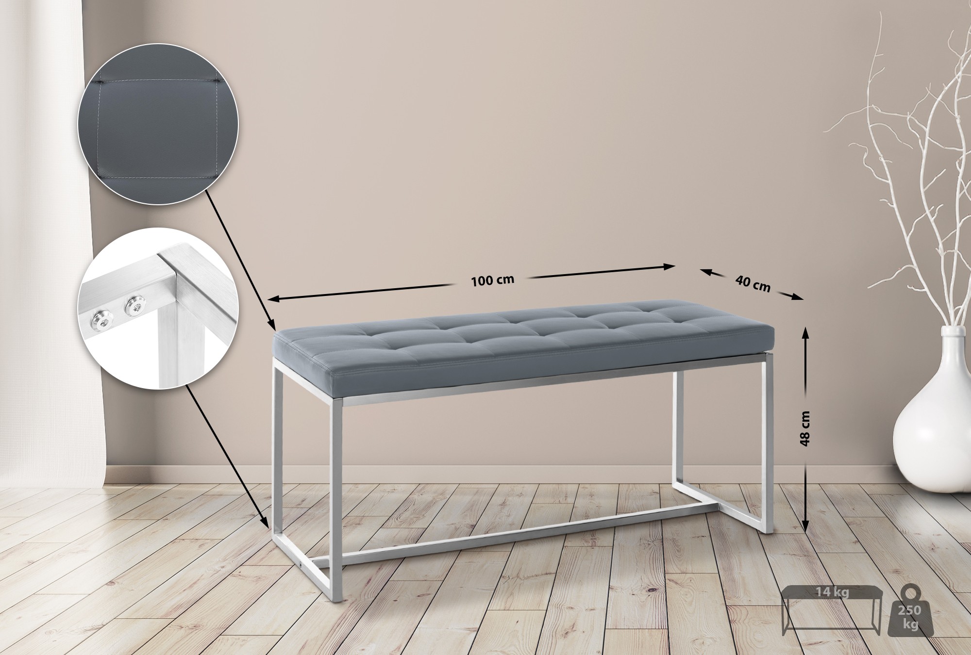 Panchina design Barci in similpelle