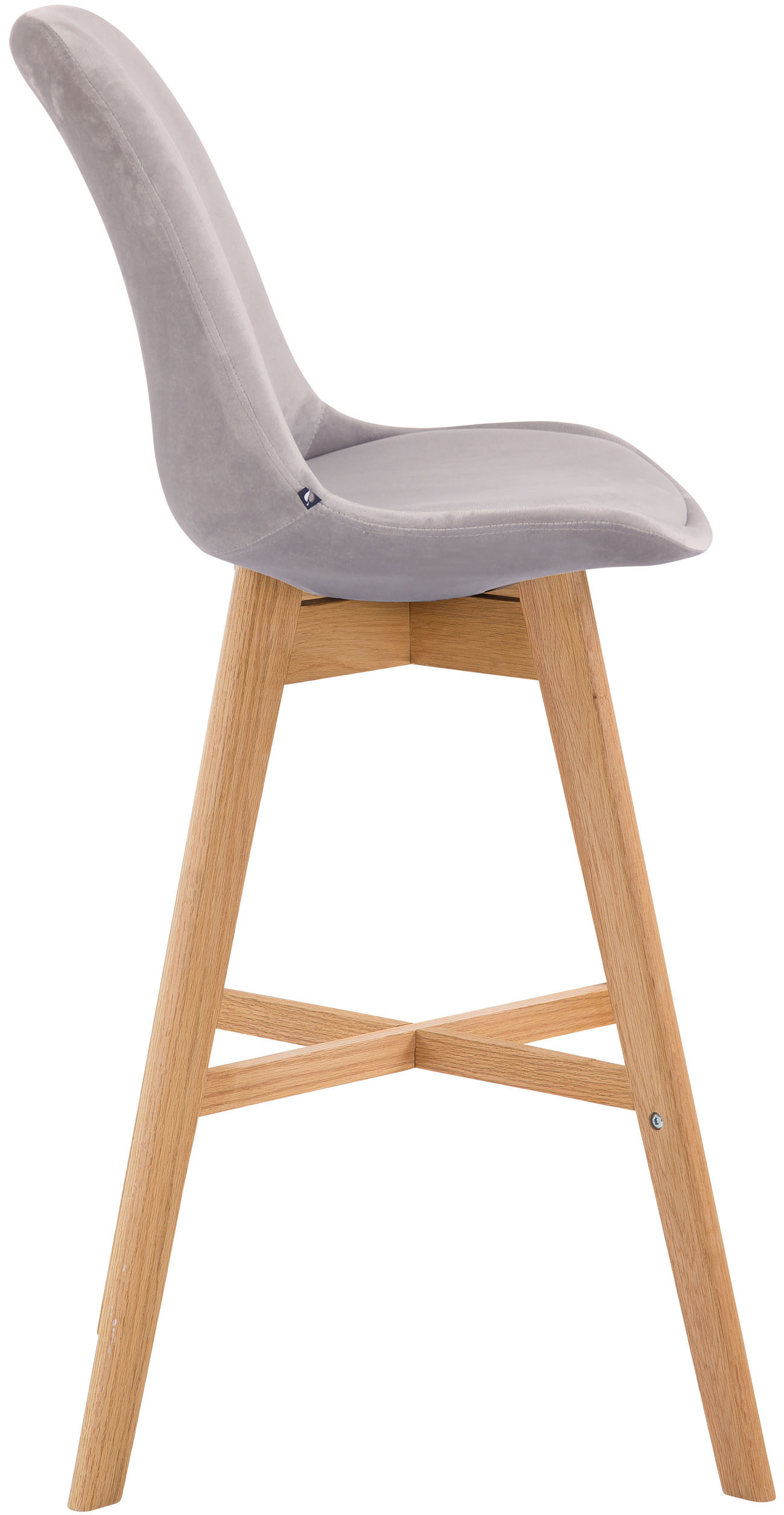 Set 2 Sgabelli Cucina Cannes In Velluto E Legno
