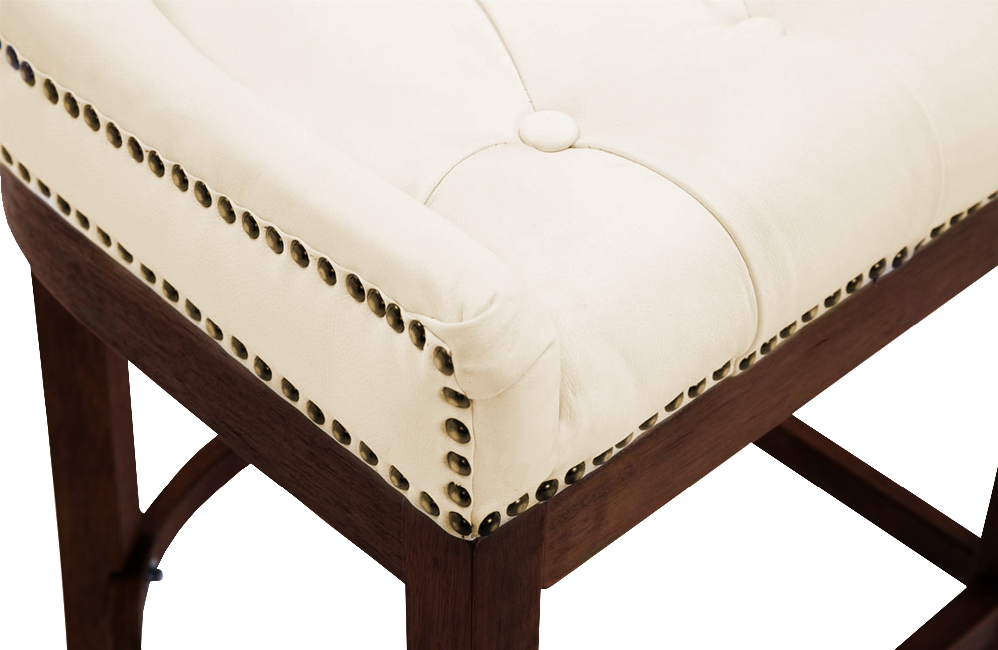 Sgabello Lakewood vera pelle antico-scuro