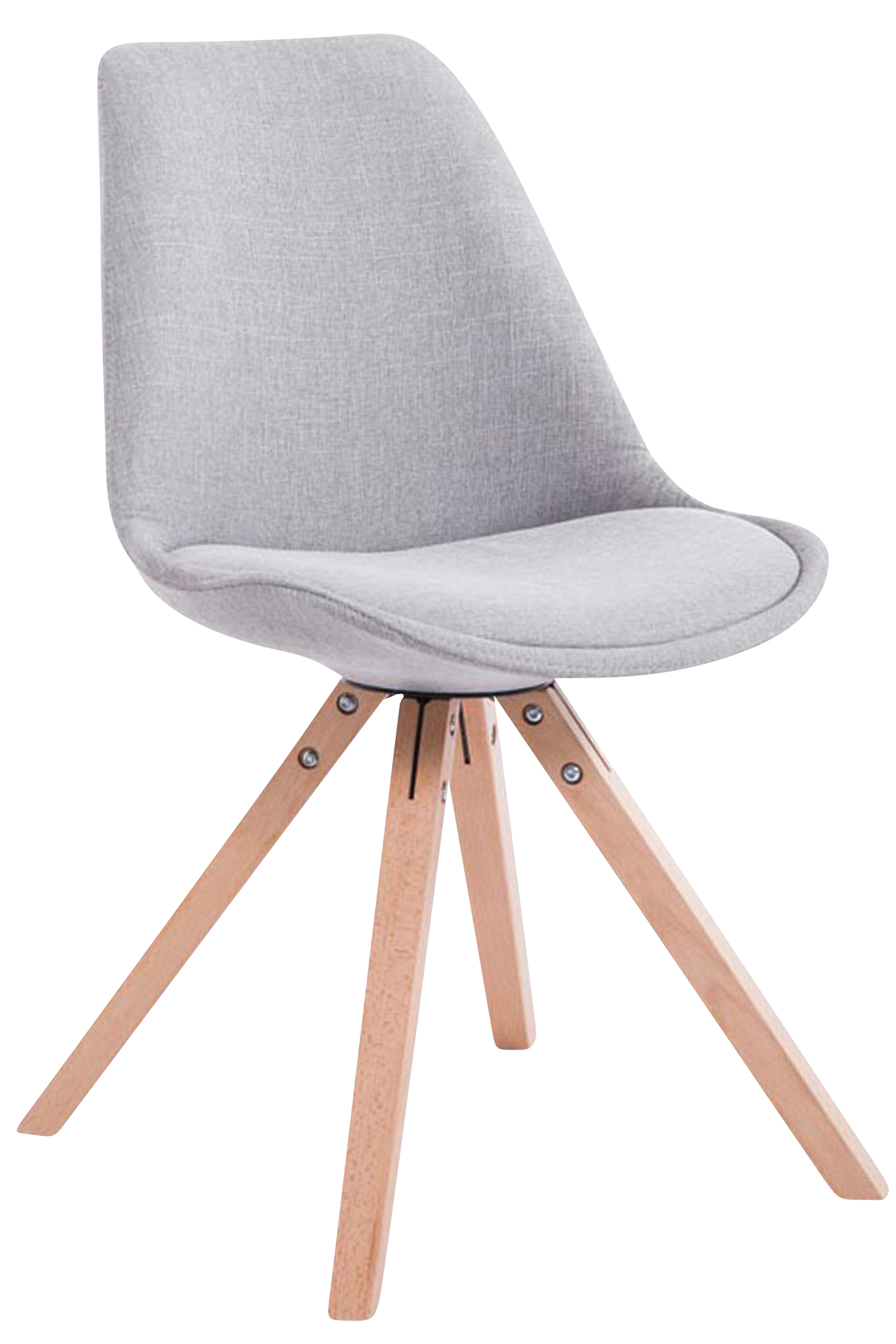 Set di 4 sedie per visitatori Toulouse Fabric Square