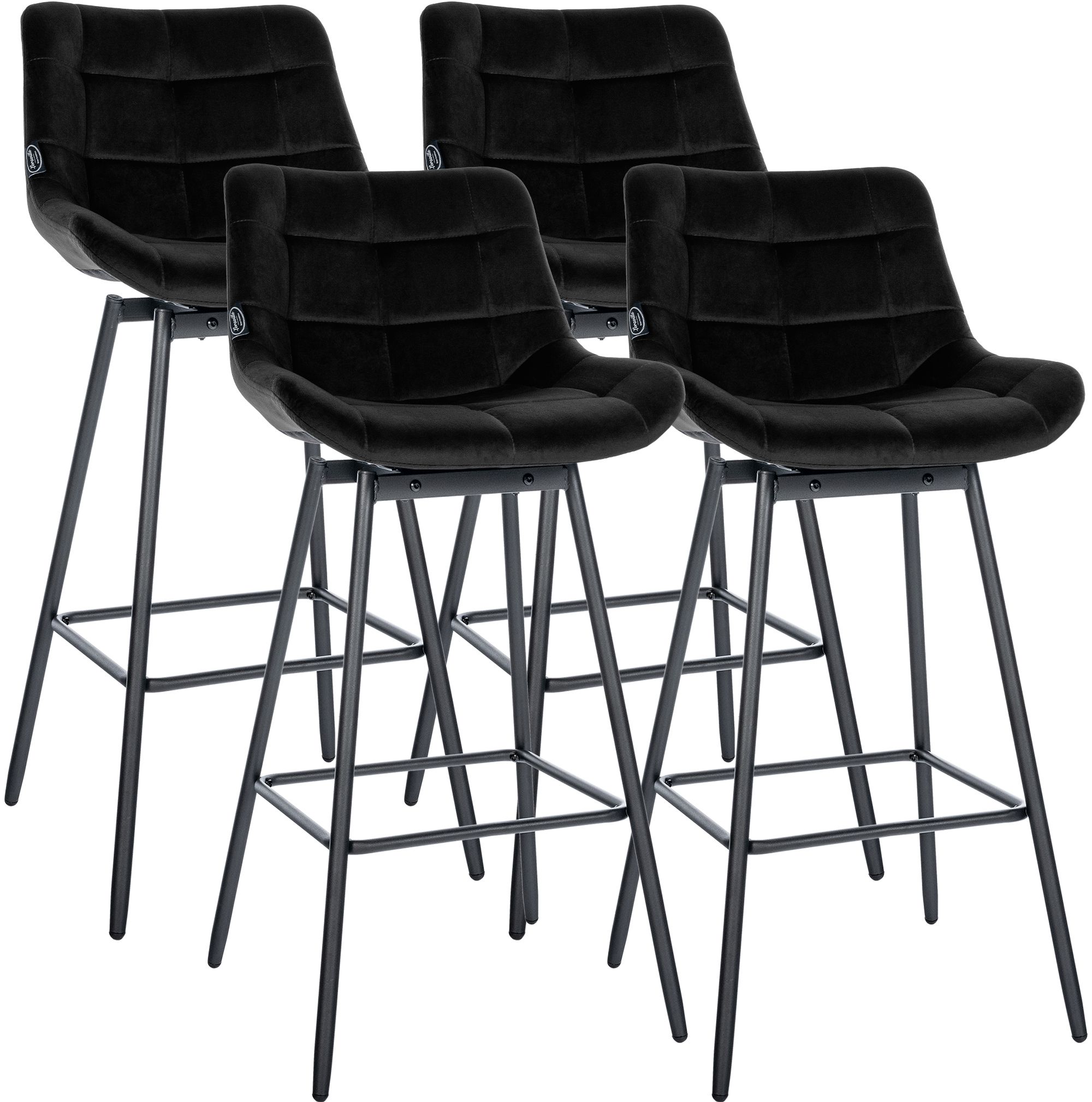 Set da 4 sgabelli da bar Weston girevoli
