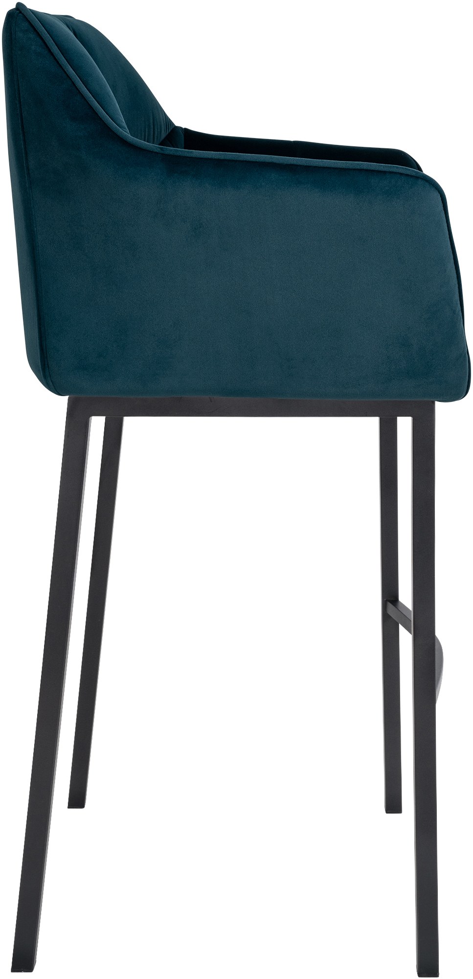 Set di 2 sgabelli bar Damaso in velluto con base a quattro gambe