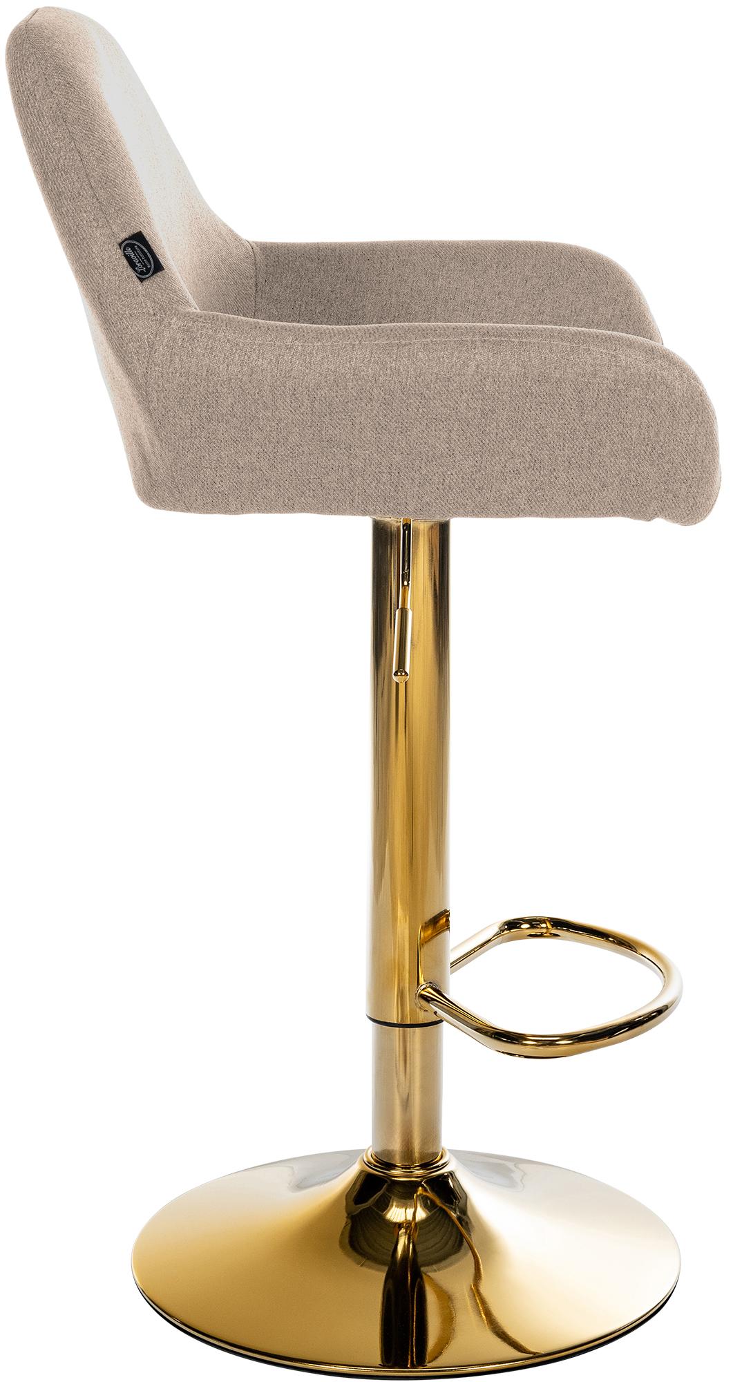 Set di 2 sgabelli da bar in tessuto Braga Gold