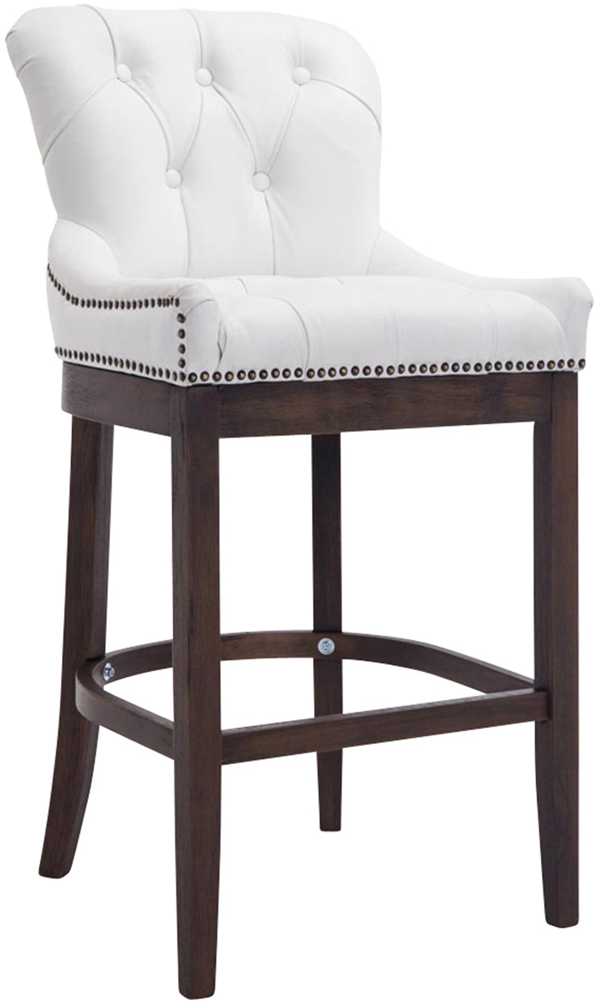 Sgabello Lakewood vera pelle antico-scuro