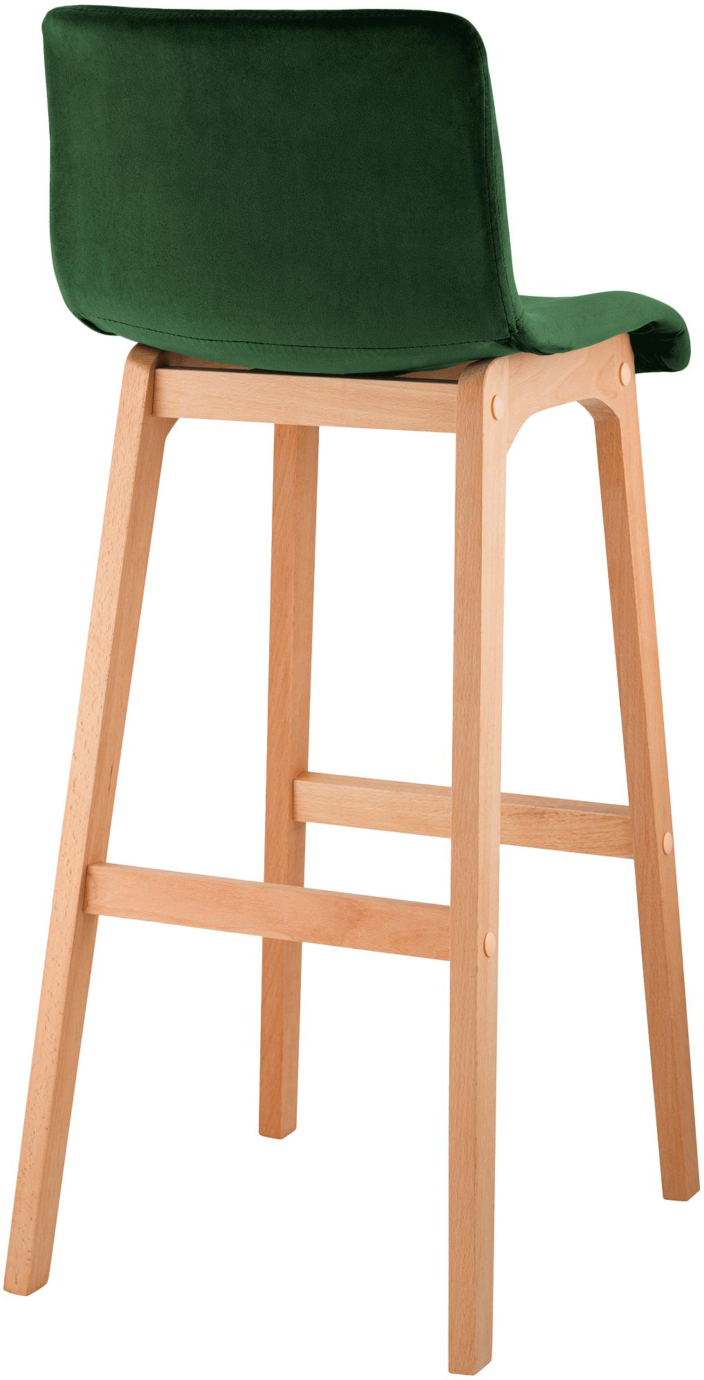 Sgabello Bar Hover Velluto Base a Quattro Gambe Natura