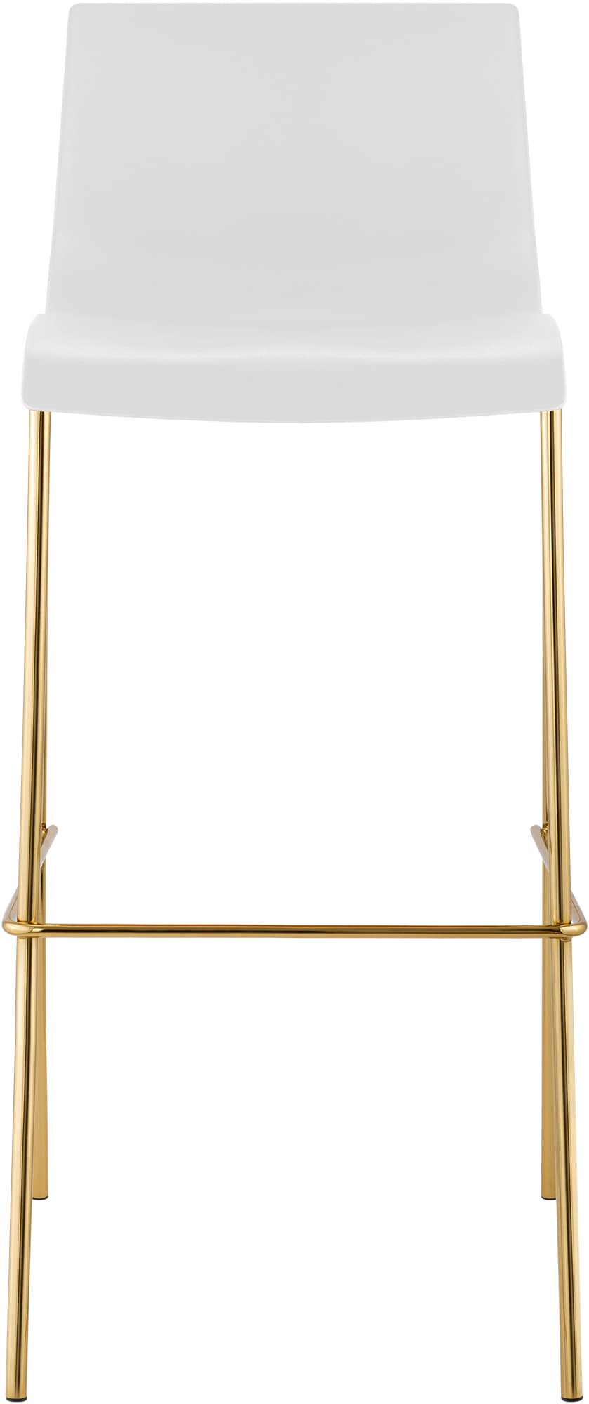 Set da 2 sgabelli da bar Hover in plastica con base a 4 gambe color oro