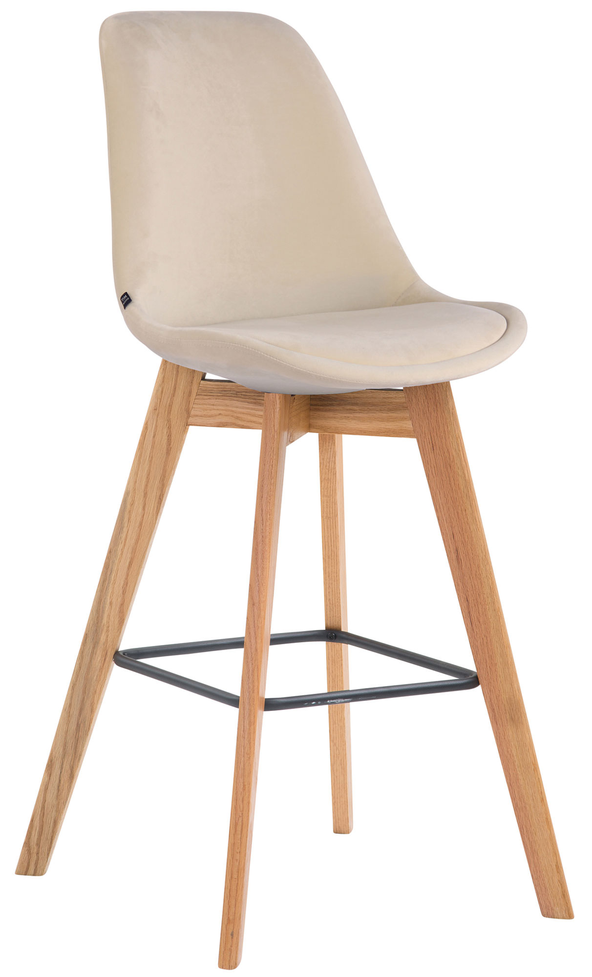 Sgabello Alto Scandinavo Metz In Velluto